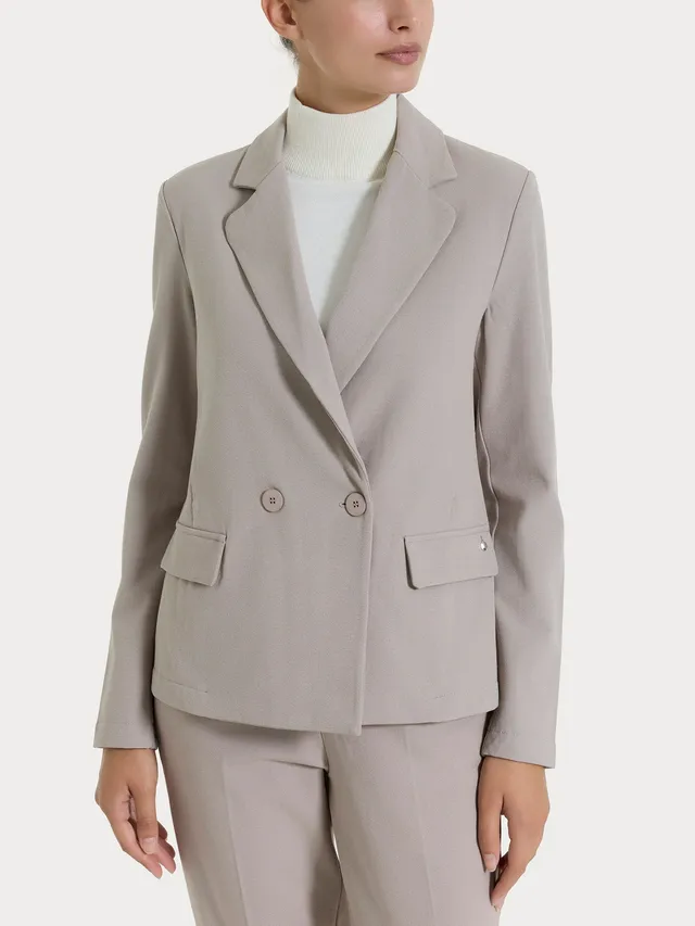 Ragno Flanel Twill Blazer Doppio Petto Nude Donna