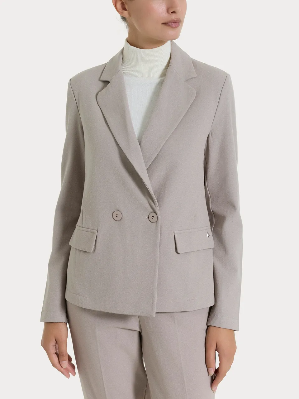 Ragno Flanel Twill Blazer Doppio Petto Nude Donna
