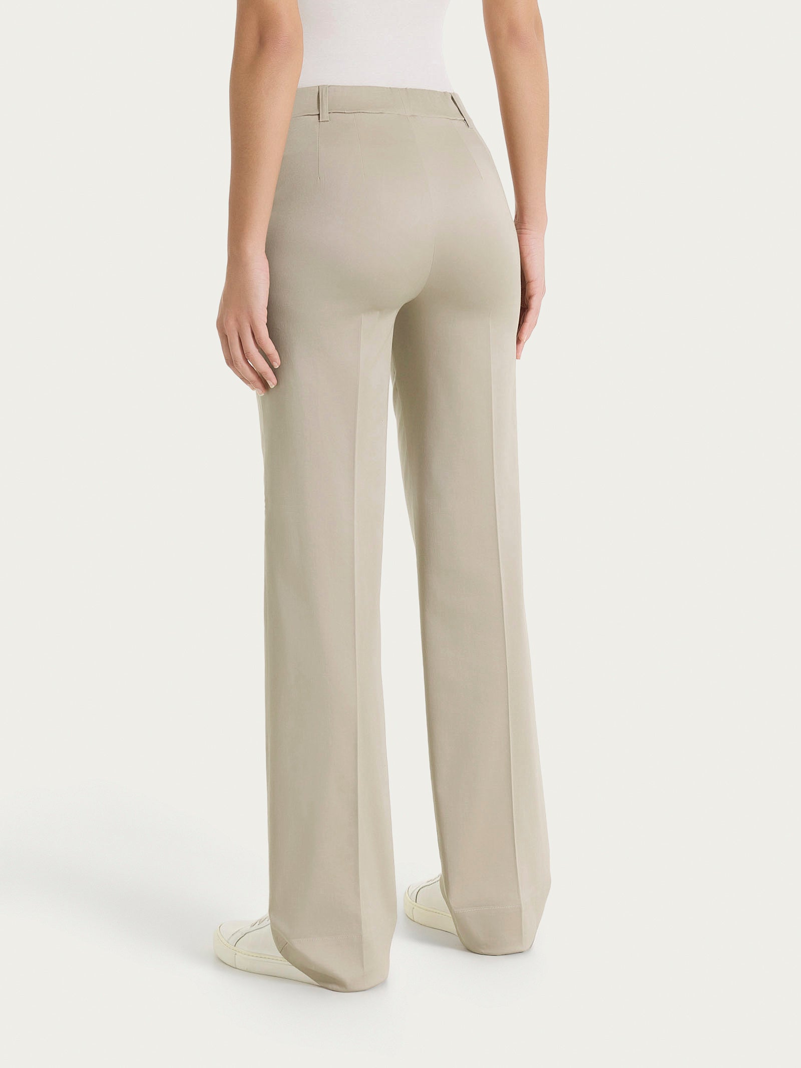 Ragno Satin Power pantalone dritto risvolto Crockery cotone