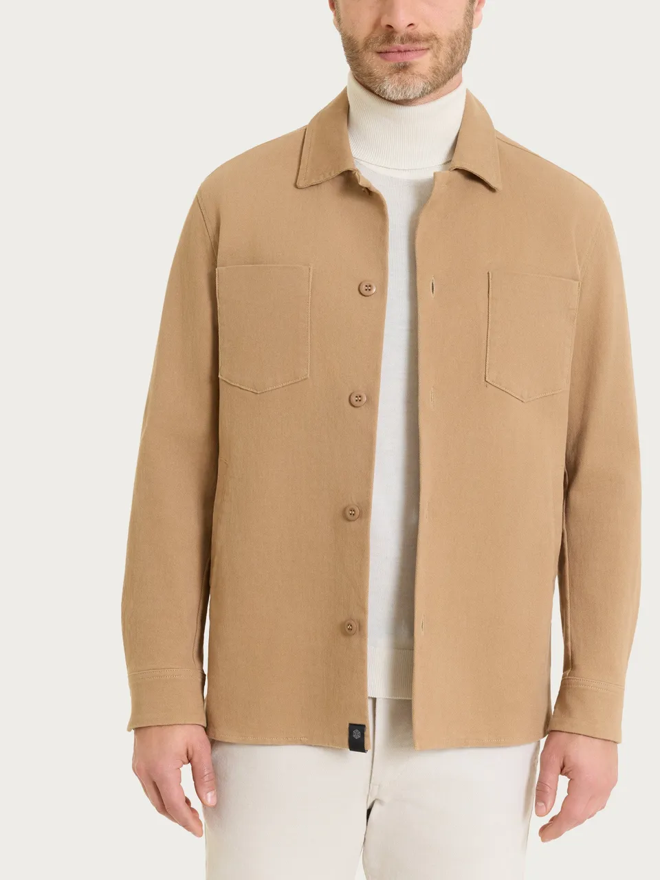 Ragno Shacket Raw Twill Cotone Tiger's Eye uomo