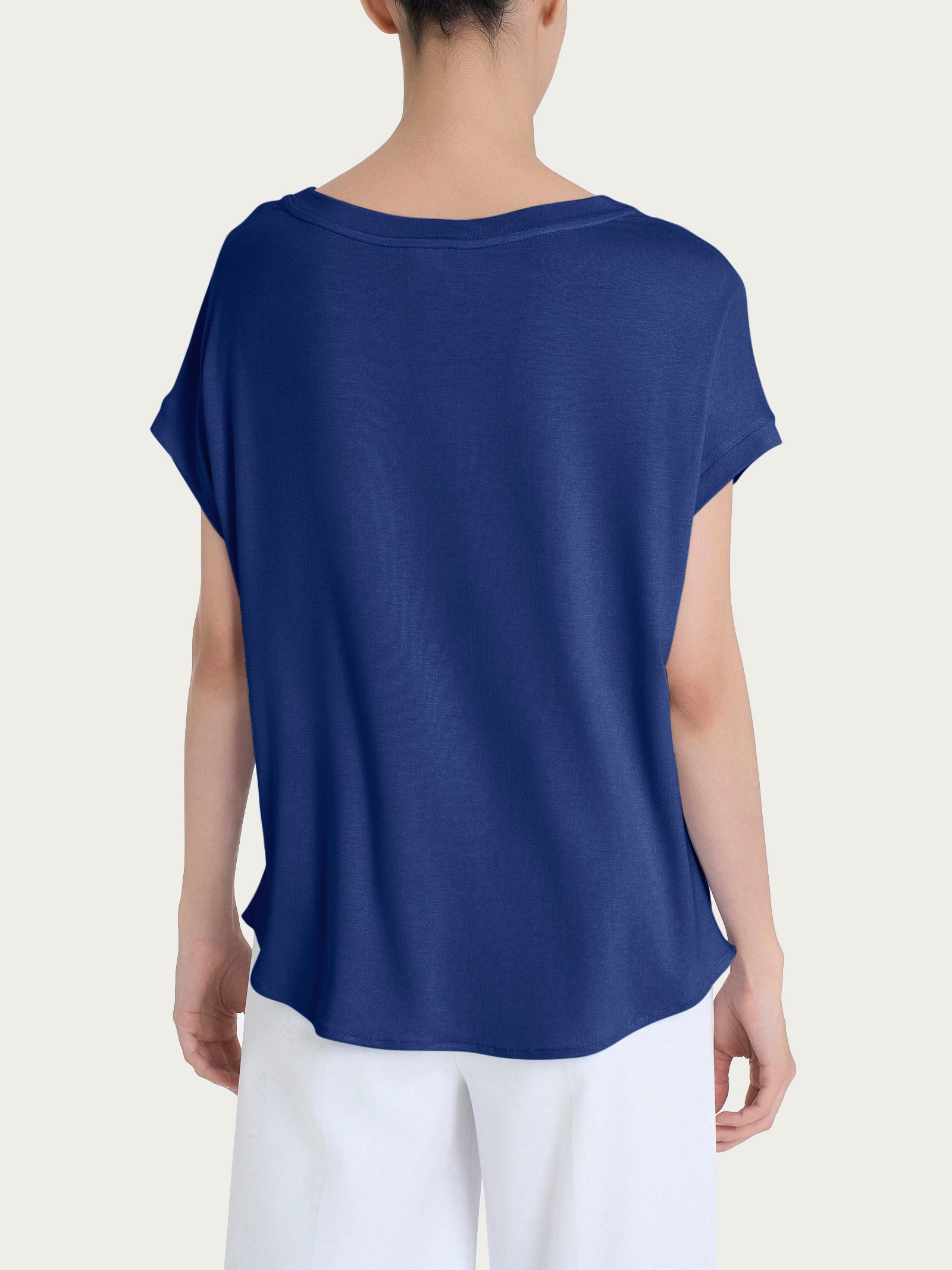 Ragno Viscosa Summer maglietta kimono donna Blueberry fresca
