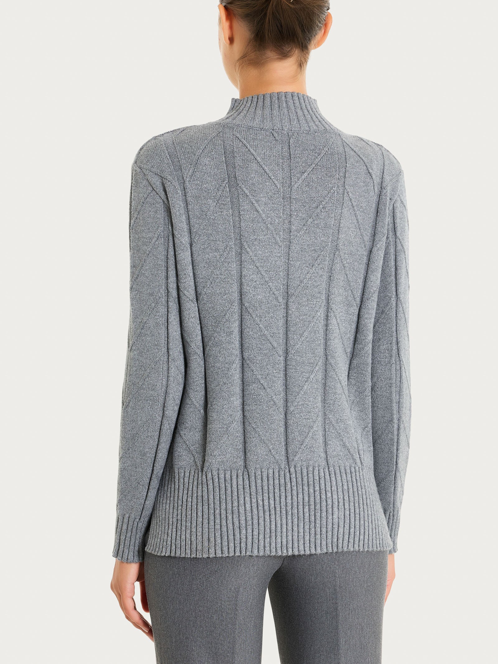 Ragno Super Soft lupetto punto spiga Ferro Mel. boxy
