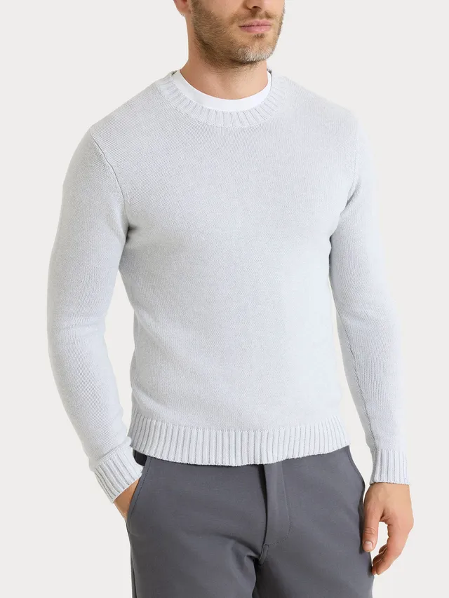 Ragno Winter Cotton Pull girocollo manica lunga Dawn Blue Mel.
