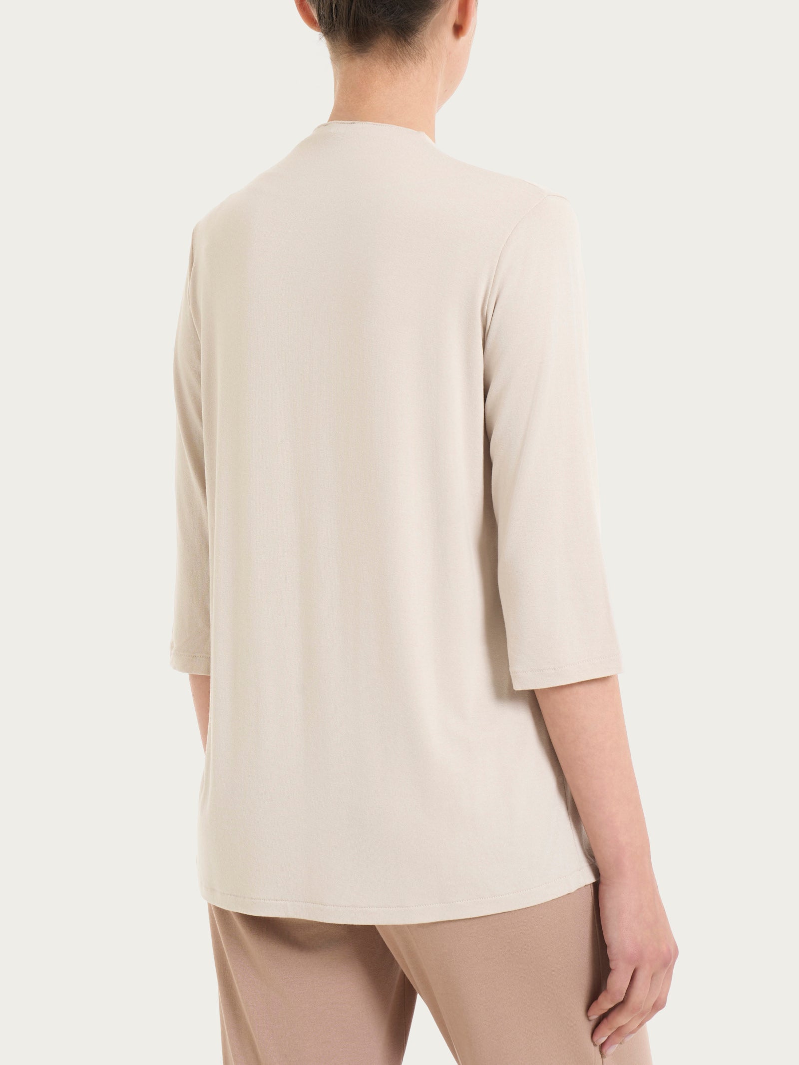 Ragno Viscosa Summer maglietta piega frontale Champignon manica 3/4