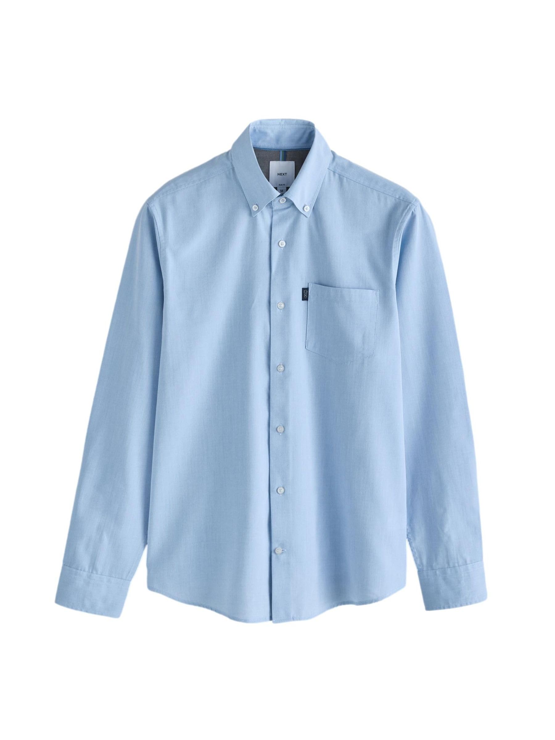 Geo Next camicia oxford slim azzurra L facile da stirare