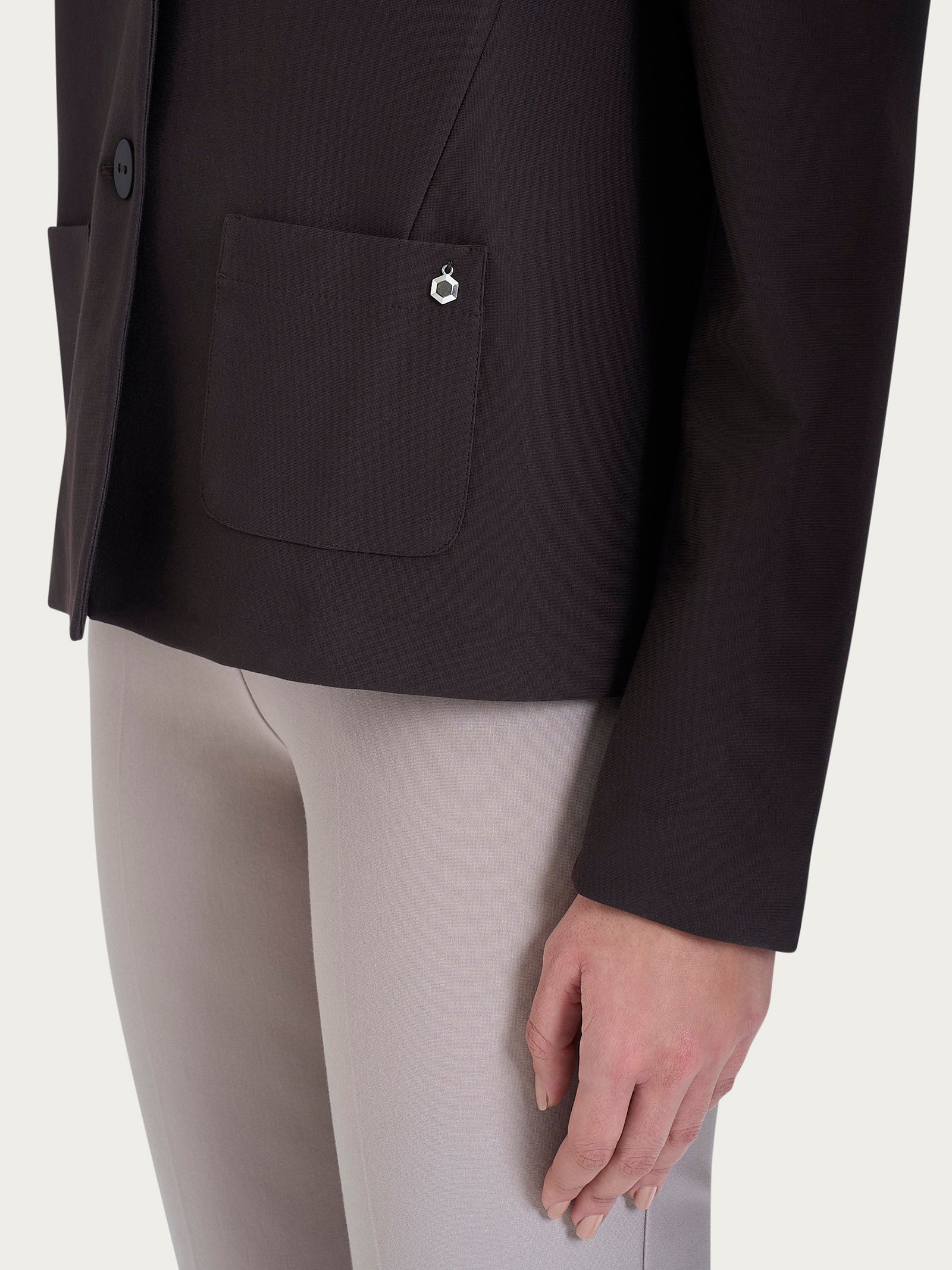 Ragno Compact Blazer Due Bottoni Chocolate Torte Regular
