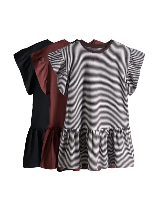 Next The Set Abito Jersey Bambina Volant Confezione 3 Pezzi