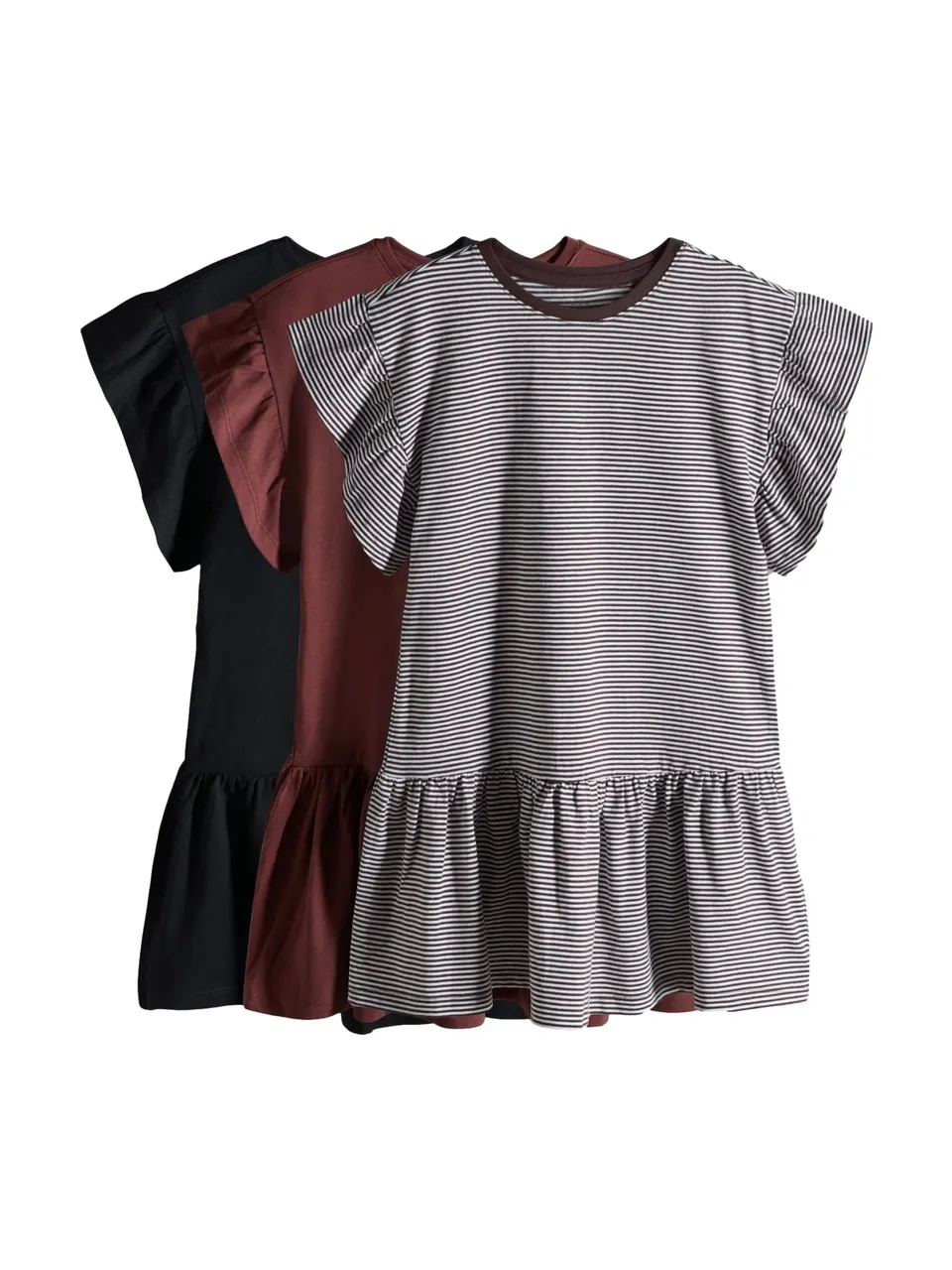 Next The Set Abito Jersey Bambina Volant Confezione 3 Pezzi