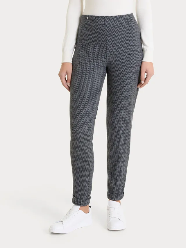 Ragno Eco Jacquard Pantalone Sigaretta skinny oscuro