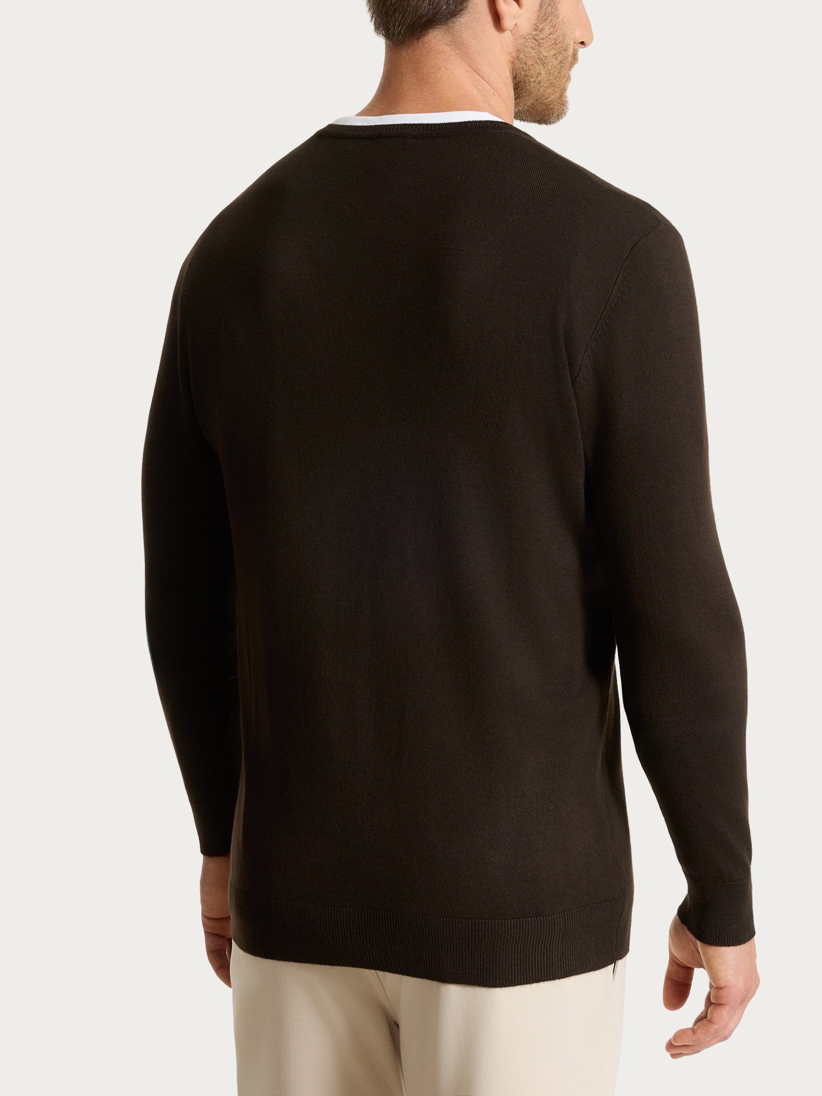 Ragno Summertime Pull Uomo Scollo V Chocolate Torte