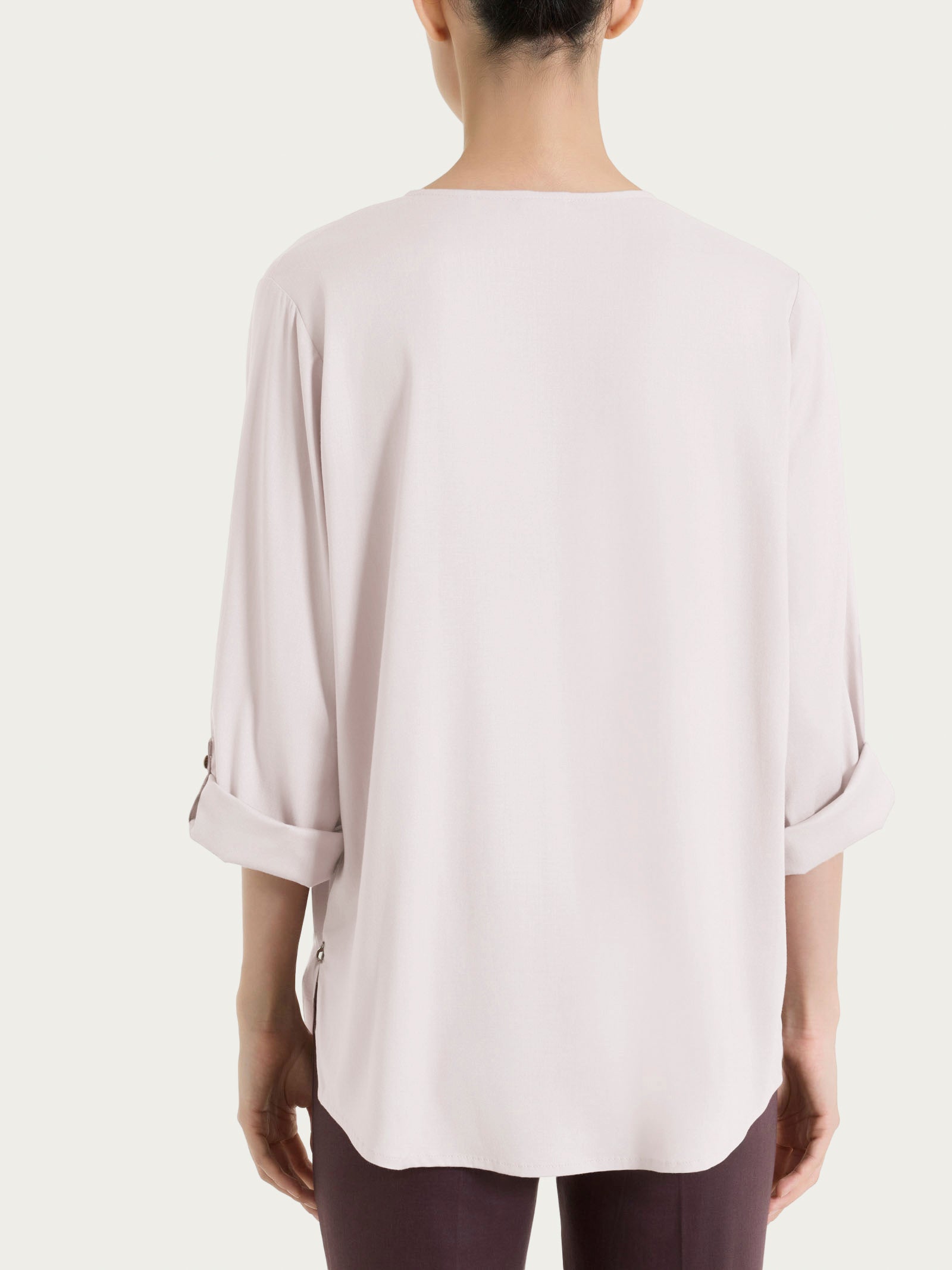 Ragno Viscosa Summer camicia Voile Hushed Violet morbida