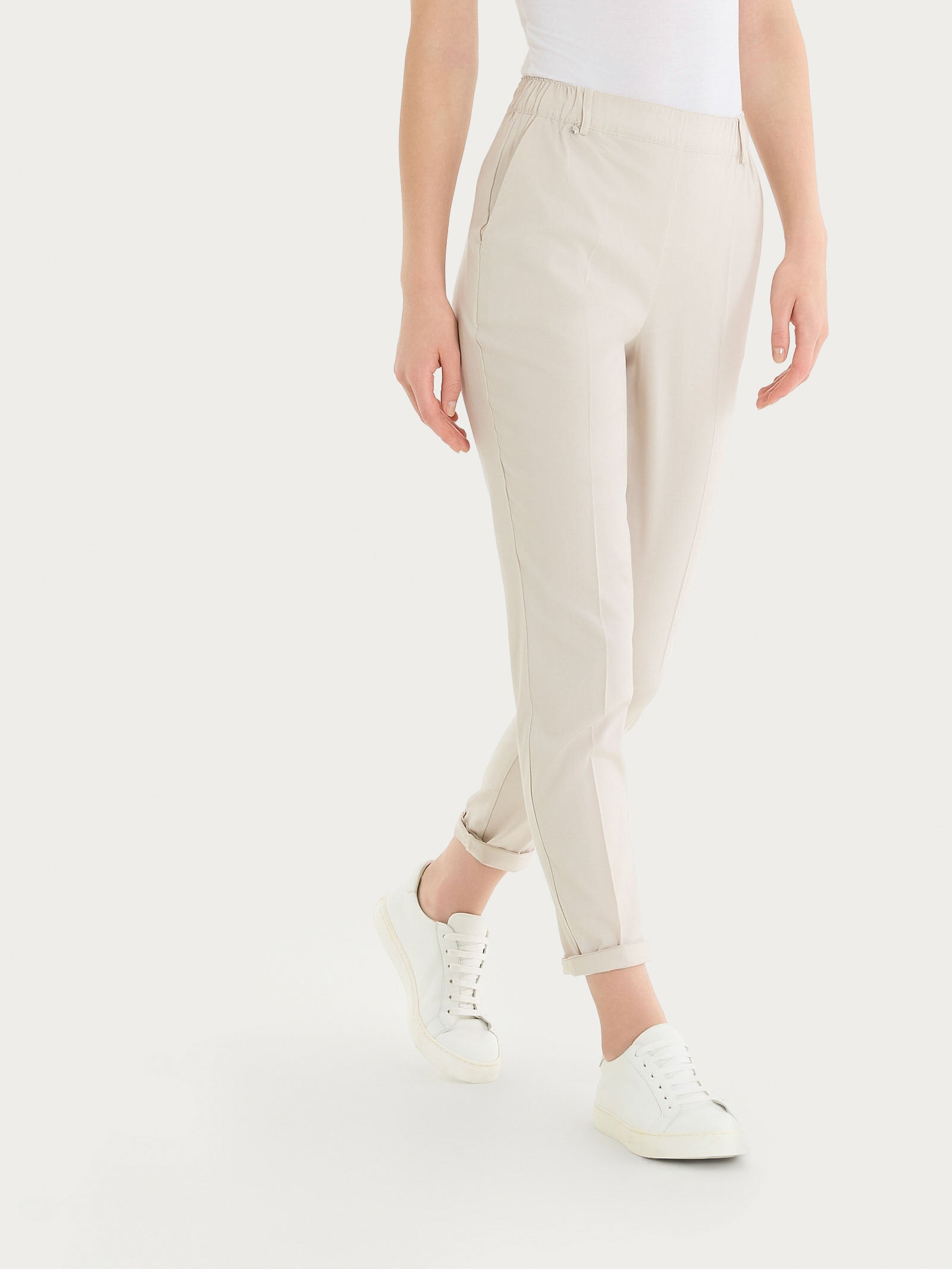Ragno Super Natural pantalone chino slim Champignon tencel
