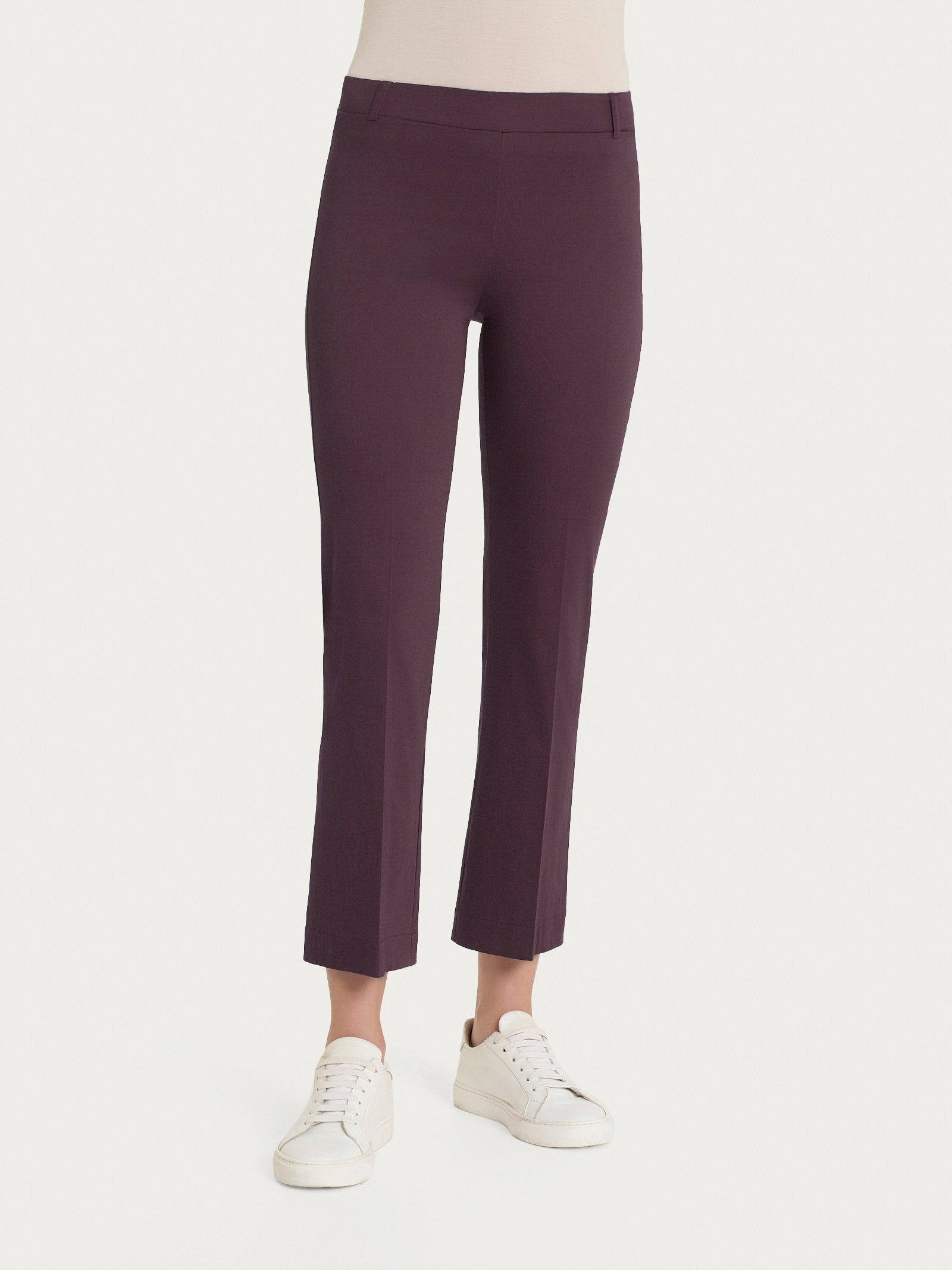 Ragno Satin Power pantalone flare Raisin elasticizzato