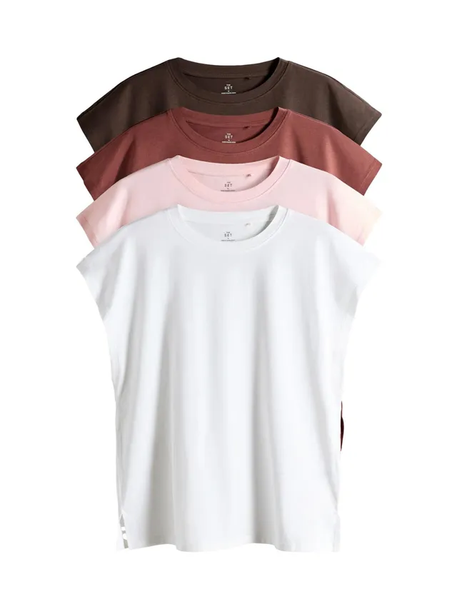 The Set confezione 4 t-shirt maniche aletta