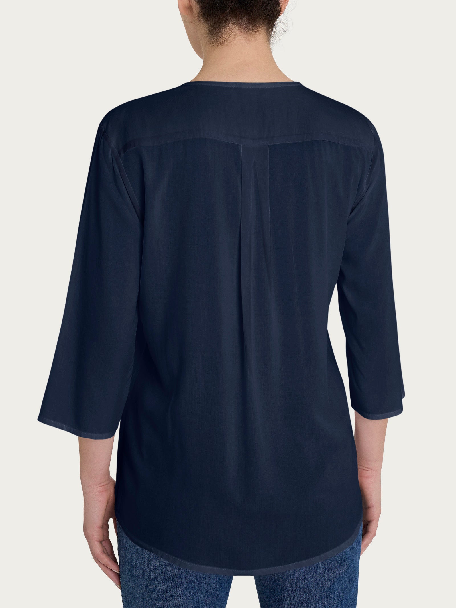 Ragno Gem Blusa Scollo a V 3/4 Bleu ecoseta