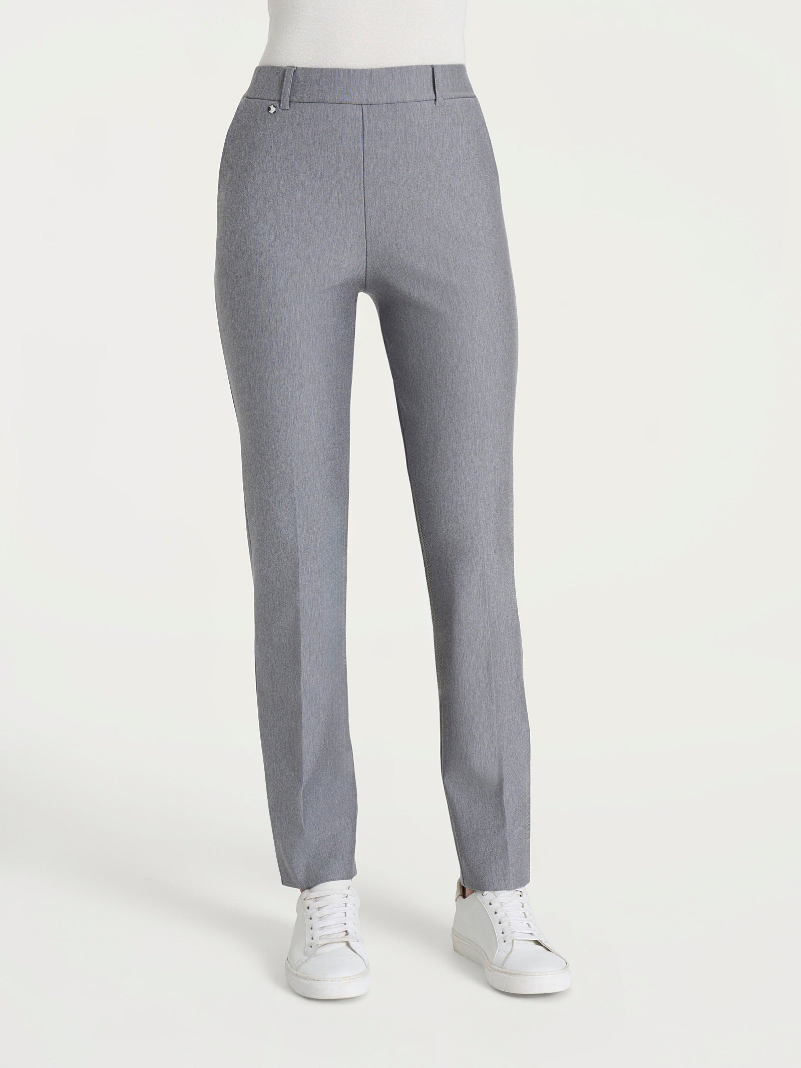 Ragno Compact pantalone dritto Grigio Mel. vita elasticizzata