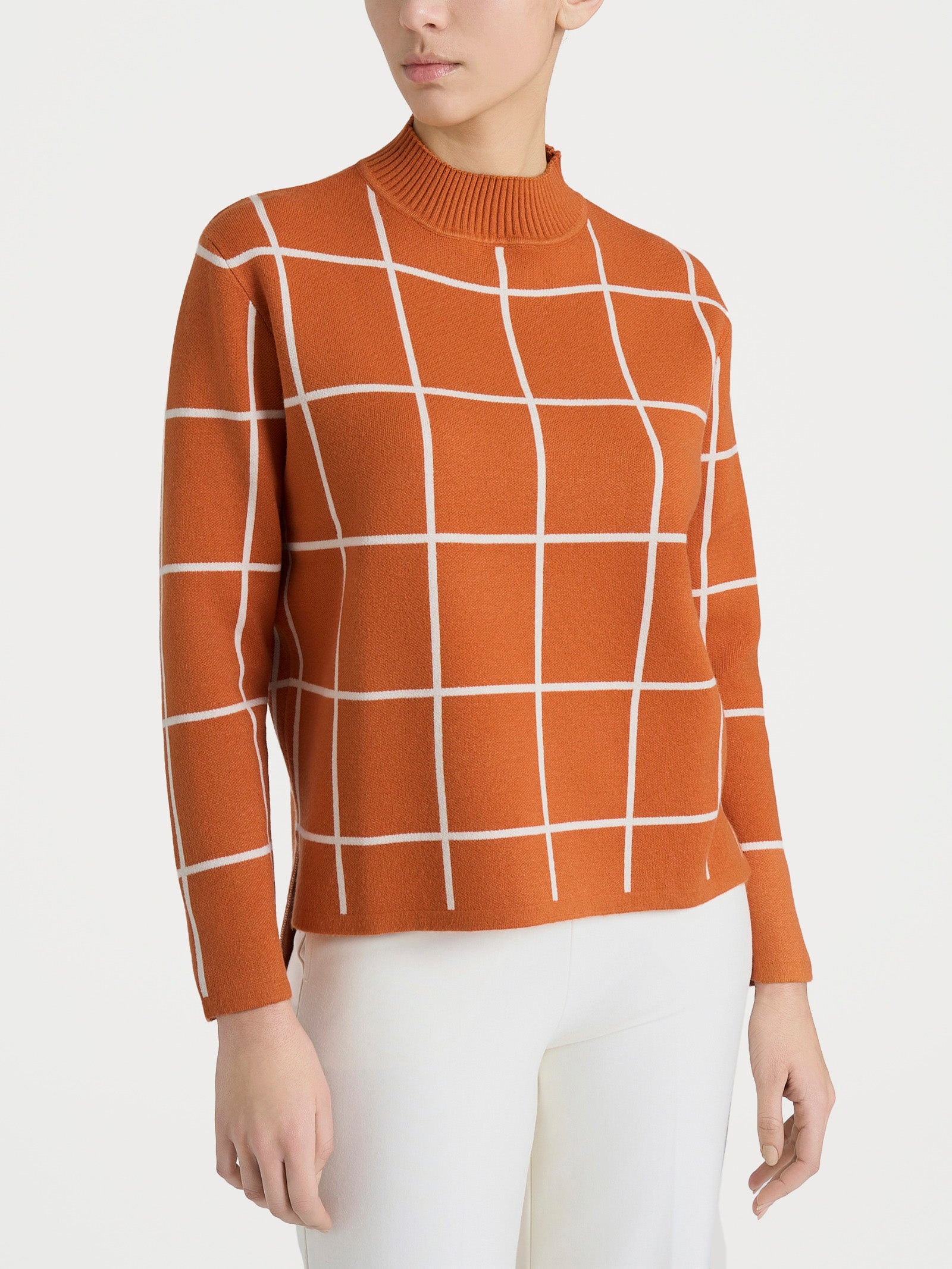 Ragno Super Soft Lupetto Check Maglia Fant. Rust calda