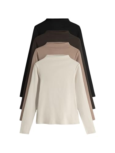 Geo Next The Set Magliette coste collo alto manica lunga da 4