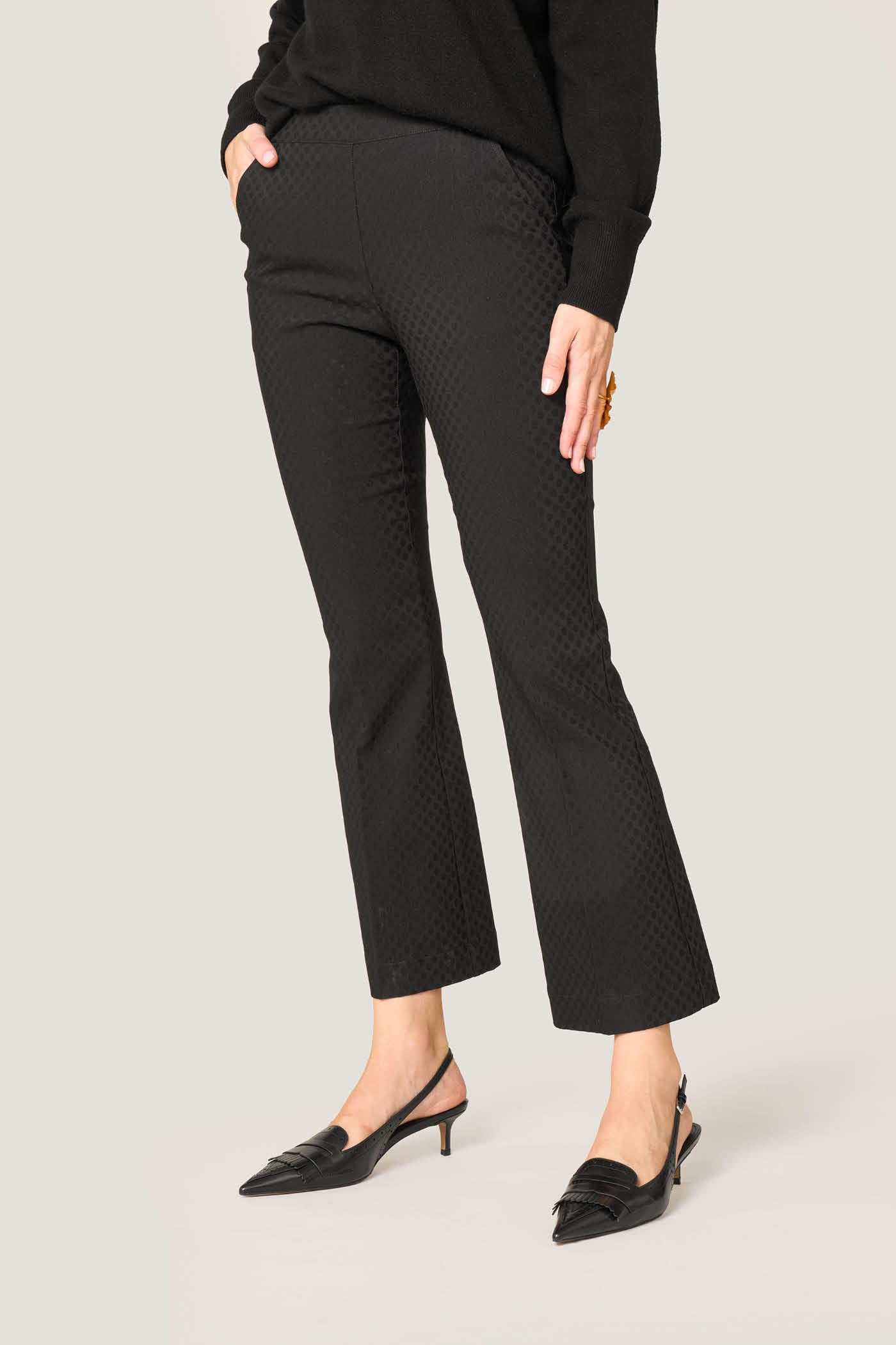 Goldenpoint Kick Flare pantaloni pois viscosa con tasche