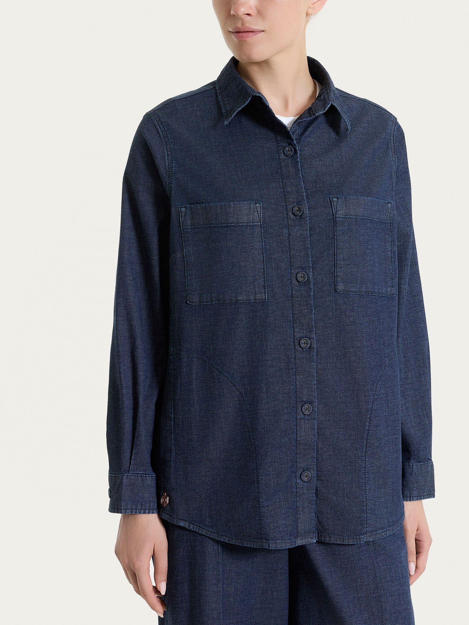 Ragno Super Denim Shacket camicia denim dark indigo