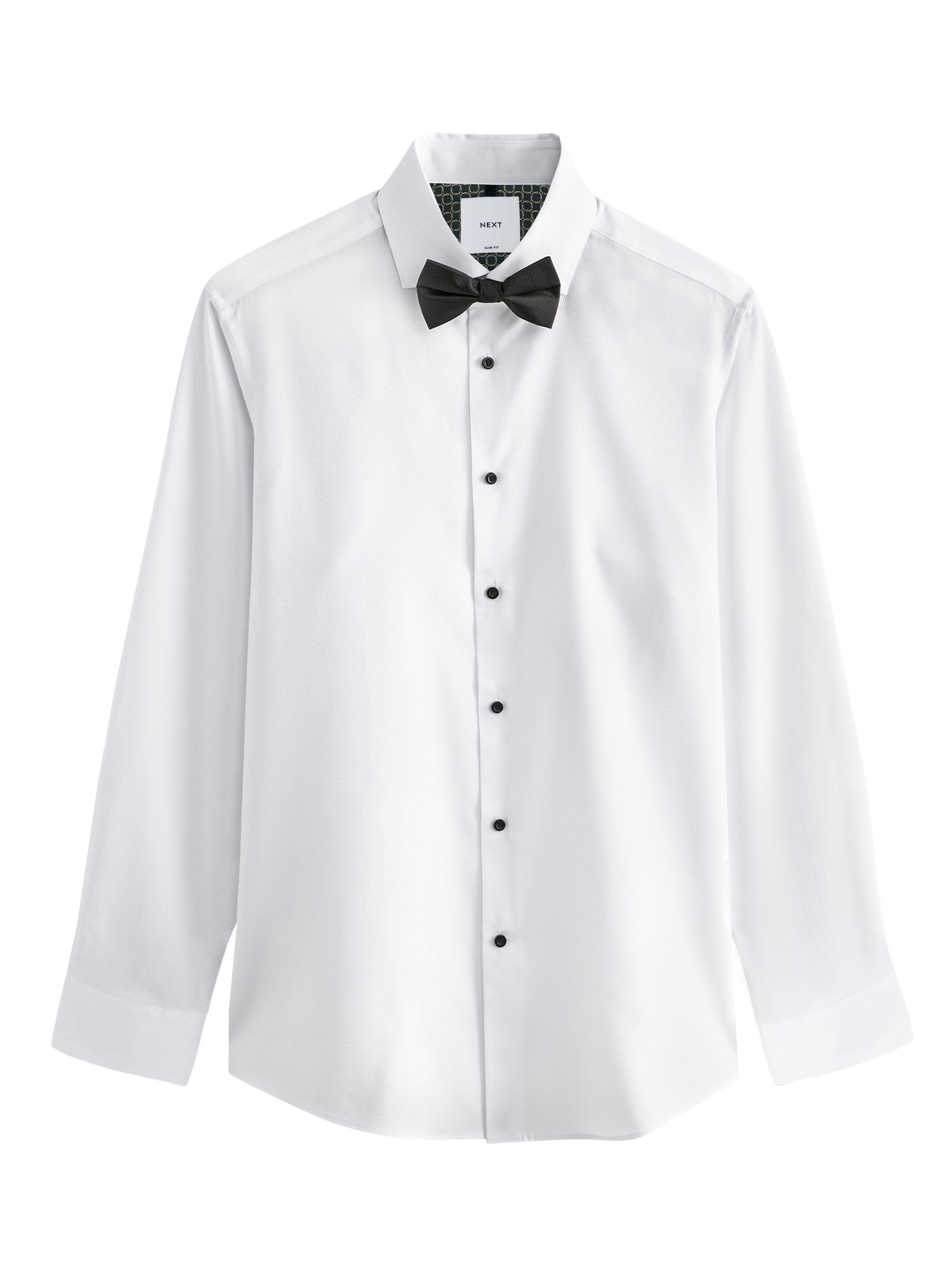 Next camicia uomo slim con papillon bianco nero 42
