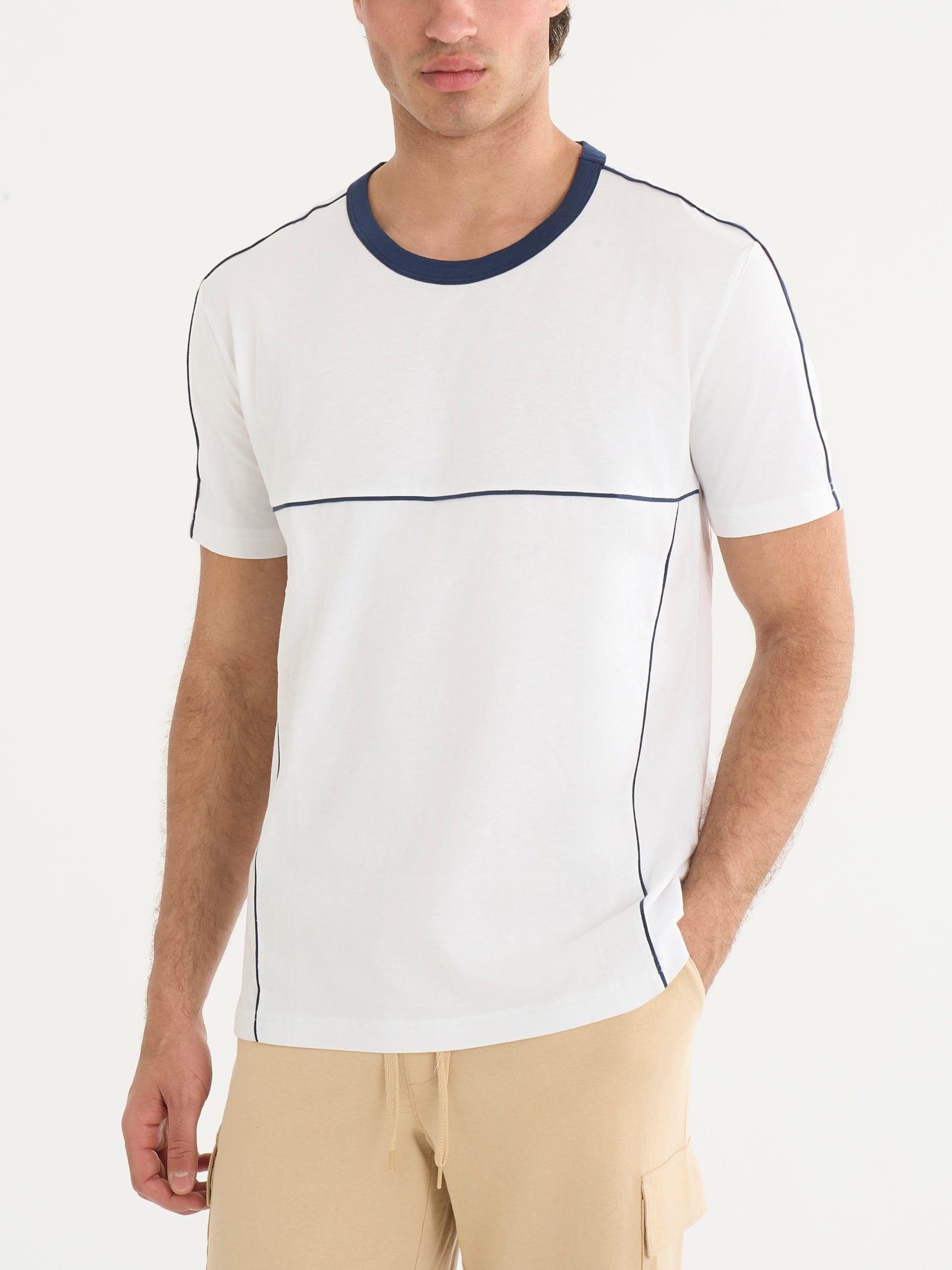 Ragno Jersey Cotone T-shirt girocollo maglietta Bianco puro cotone