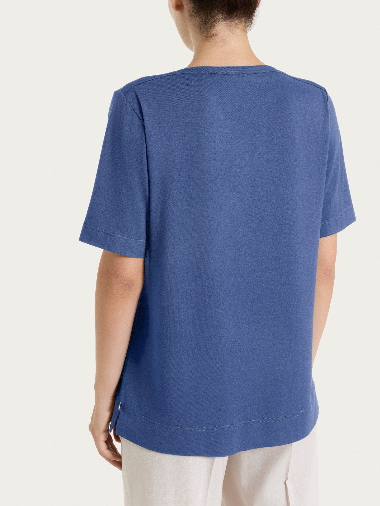 Ragno Viscosa Summer maglia scollo V donna blu viscosa