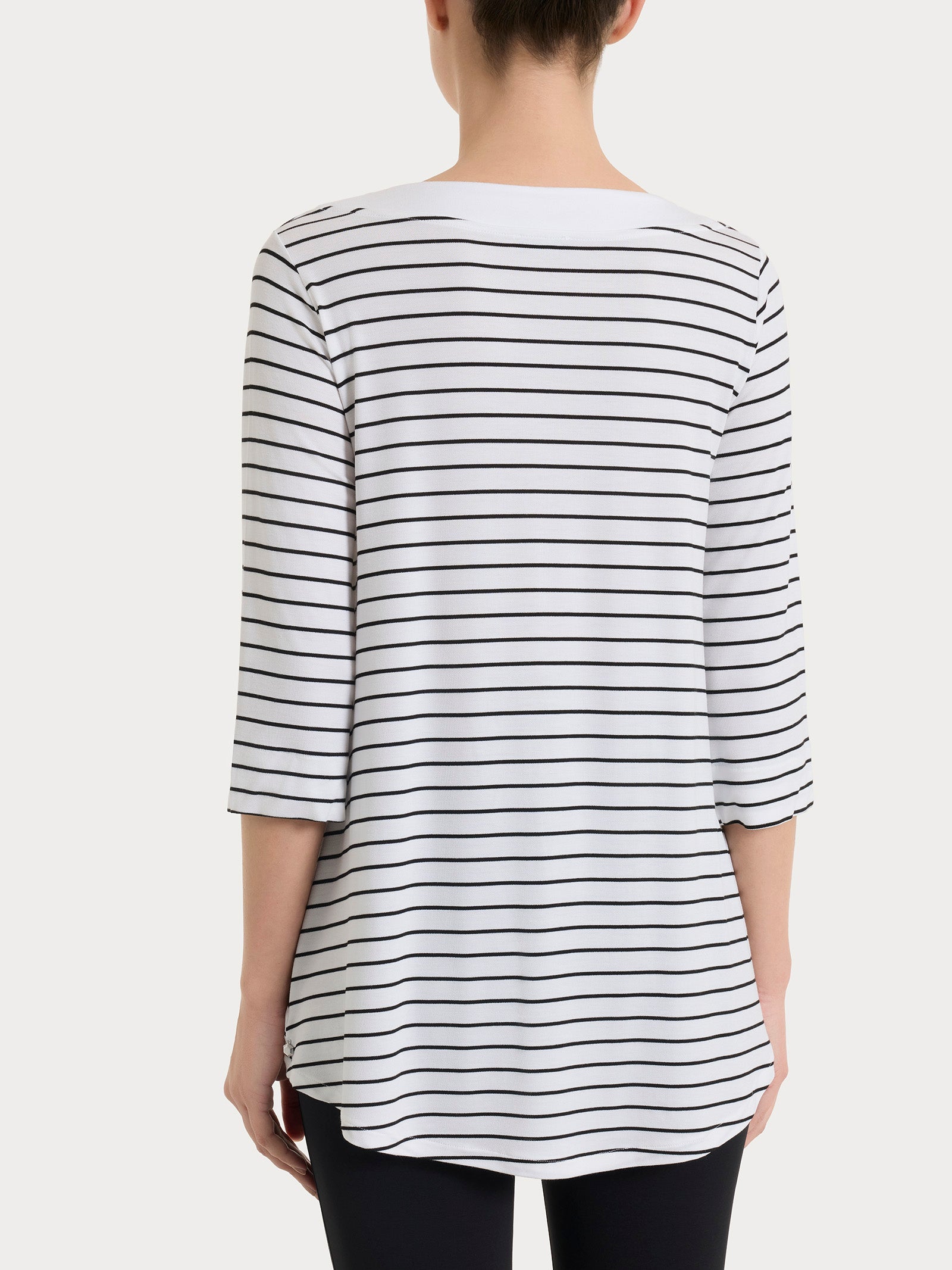 Ragno Summer Light Maglietta righe collo quadro