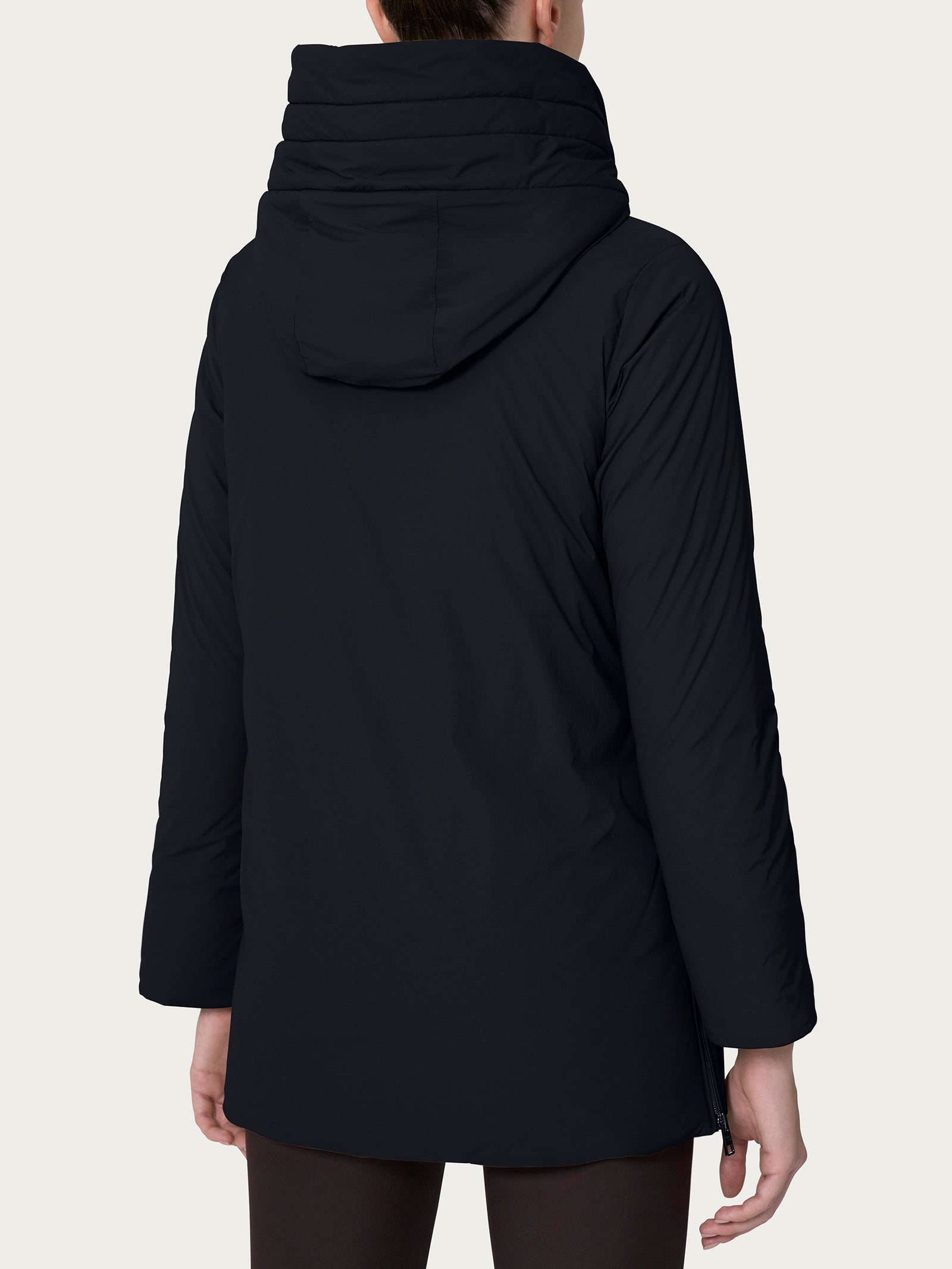Ragno Comfort Piumerino 200g Lana Nero Donna Cappuccio