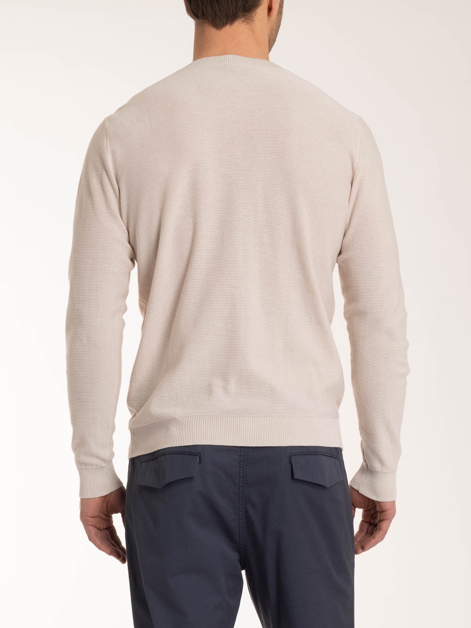 Ragno Puro Cotone Punto Links pullover uomo Champignon