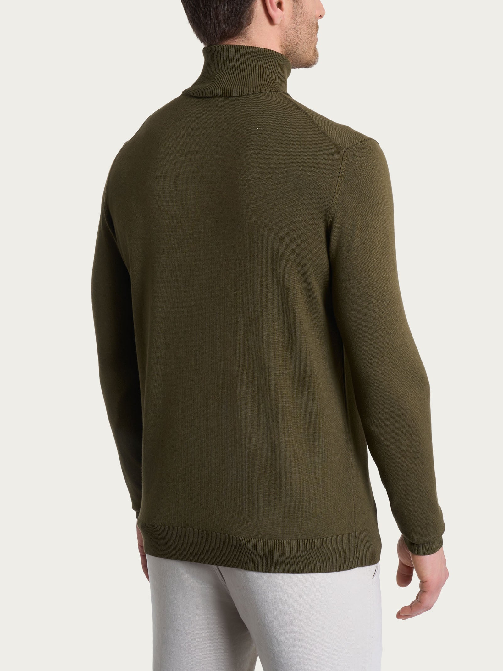 Ragno Four Seasons Dolcevita maglia uomo verde oliva misto viscosa