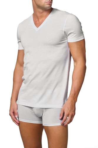 Goldenpoint T-Shirt Uomo Scollo V Cotone Supima Taglia XXL