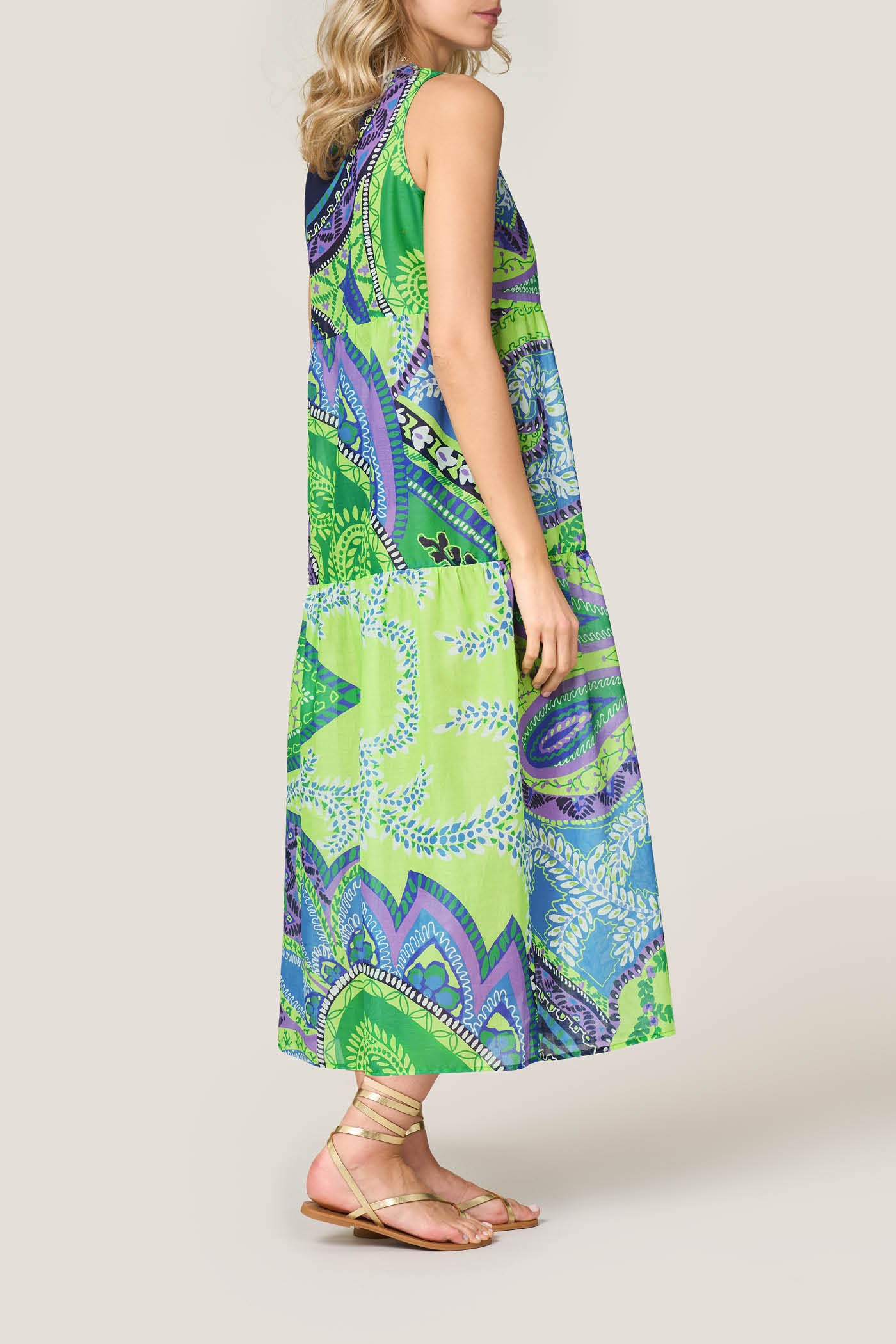 Goldenpoint Samba copricostume abito lungo cotone mandala