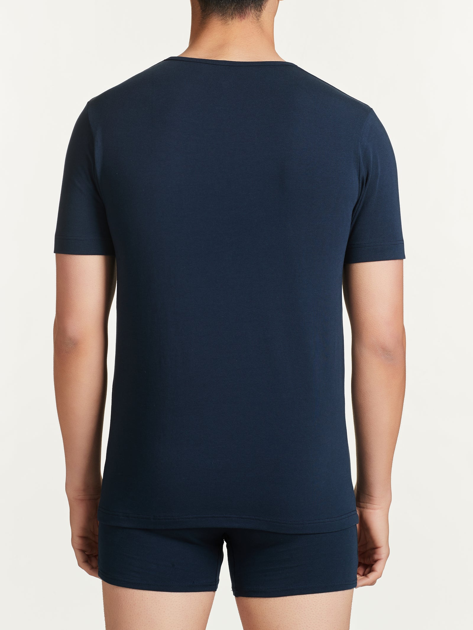 Ragno Comfort maglietta girocollo cotone elasticizzato Bleu uomo