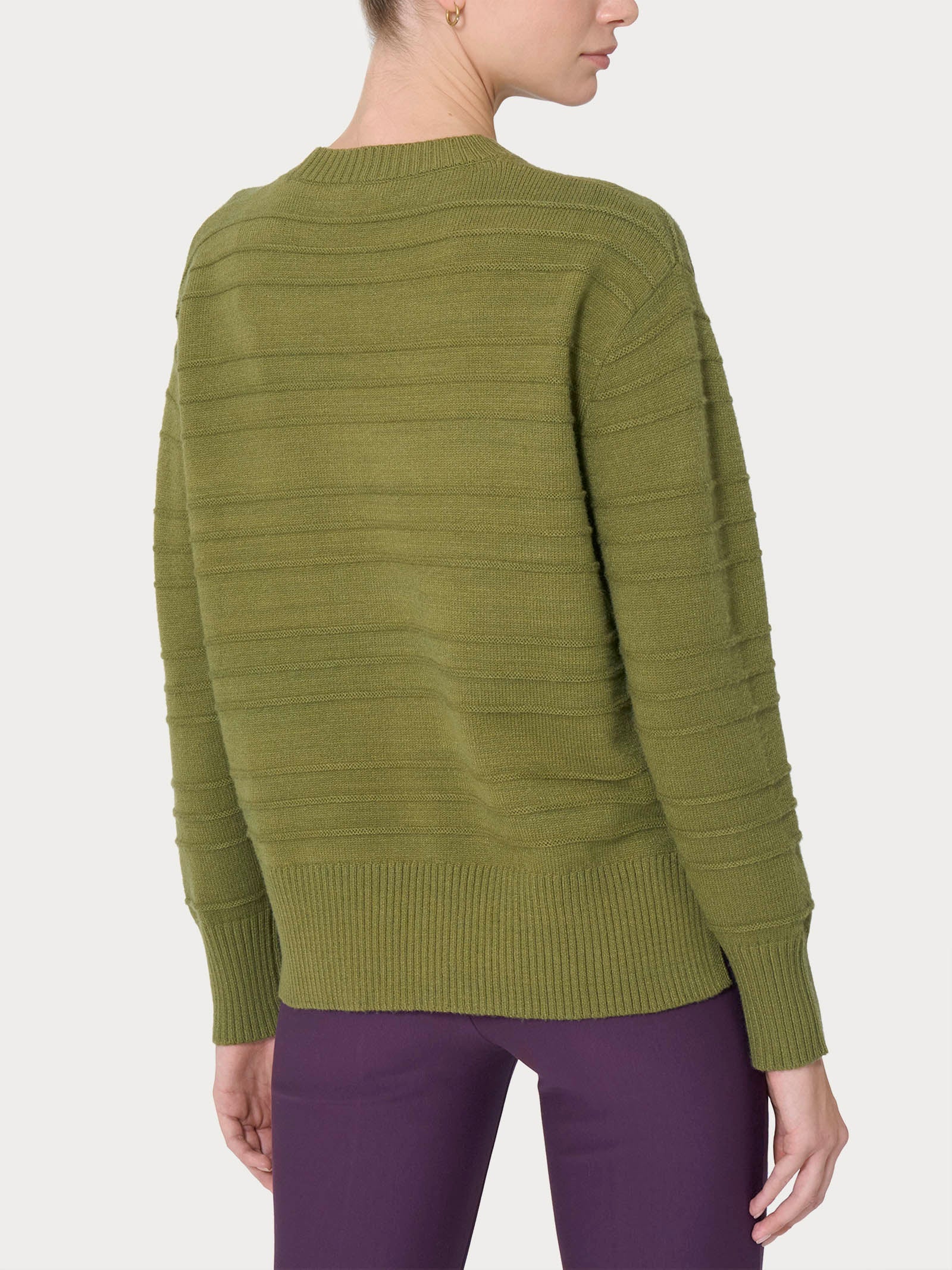 Ragno Four Seasons Girocollo maglia verde righe
