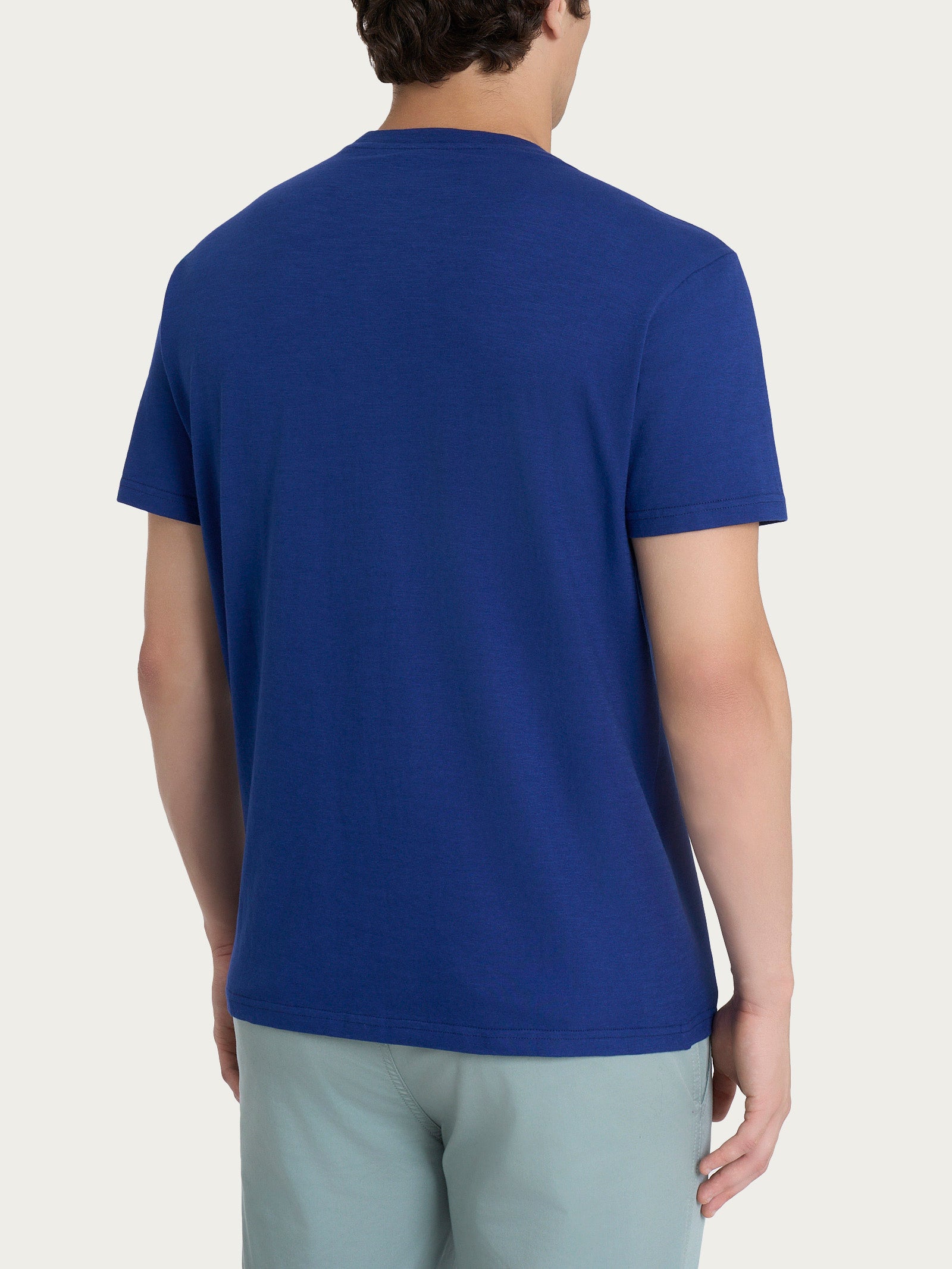 Ragno SL t-shirt girocollo con taschino Blueberry cotone