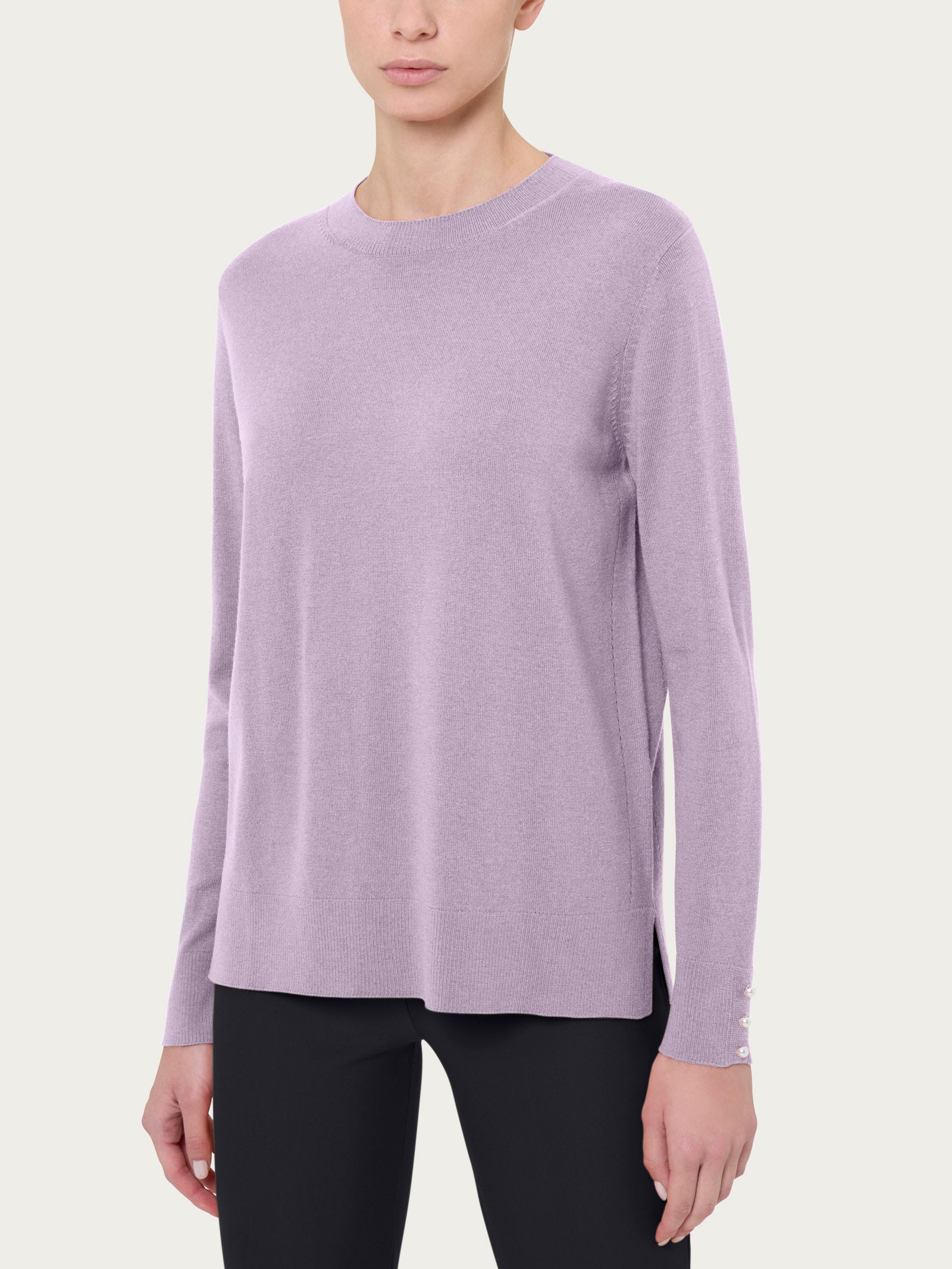 Ragno Merino Soft Maglia Girocollo Donna Orchid Petal