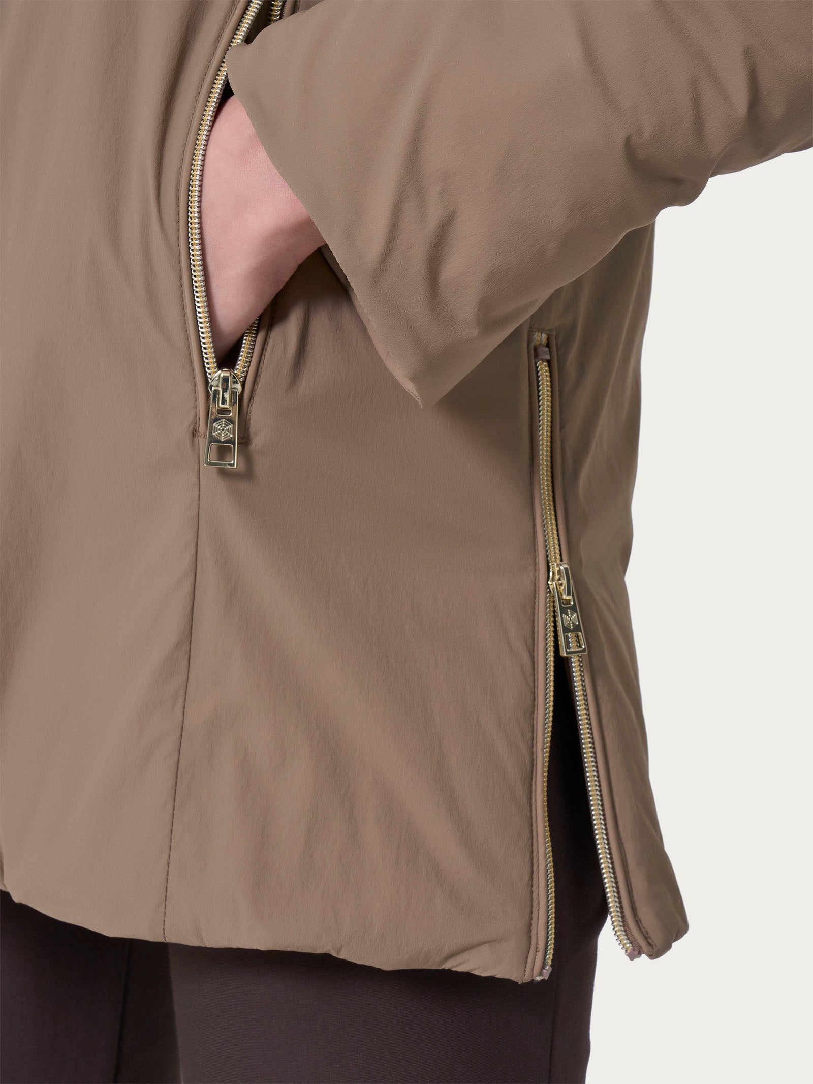 Ragno Comfort piumino lana 200 gr Pine Bark cappotto zip