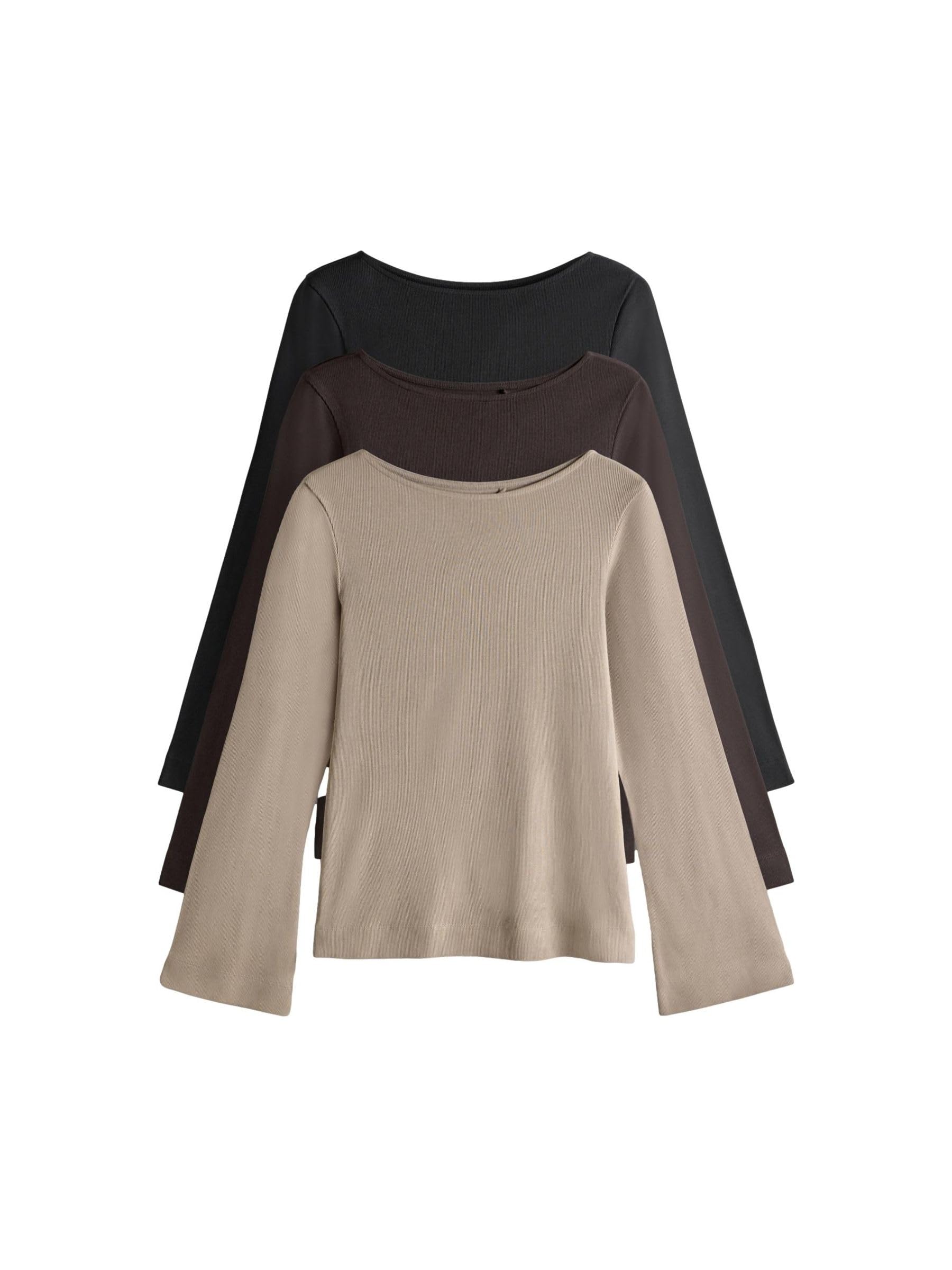 Geo Next The Set T-Shirt Coste Maniche Svasate 3 Pezzi Comode