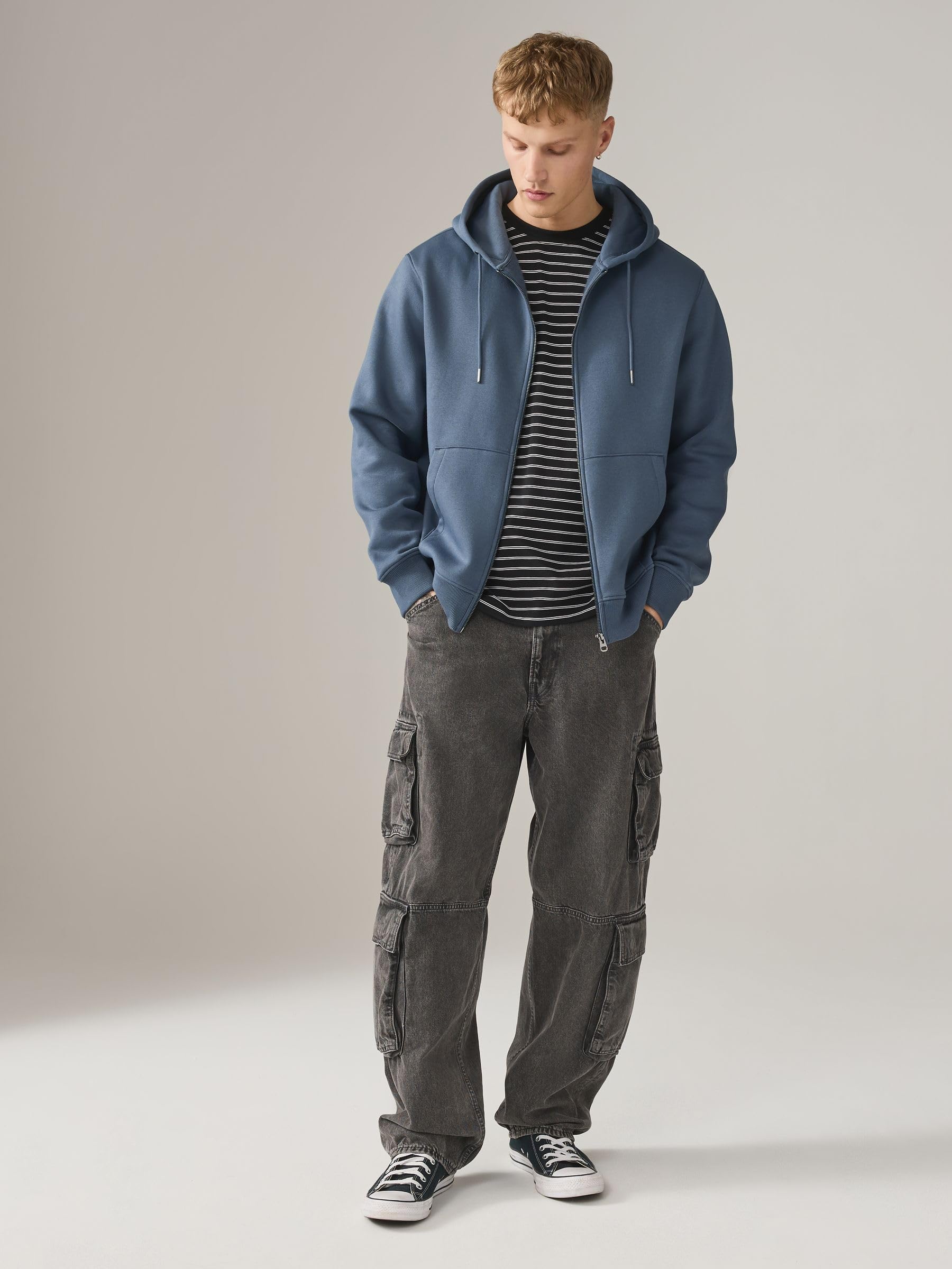 Next felpa uomo con cappuccio zip uso quotidiano