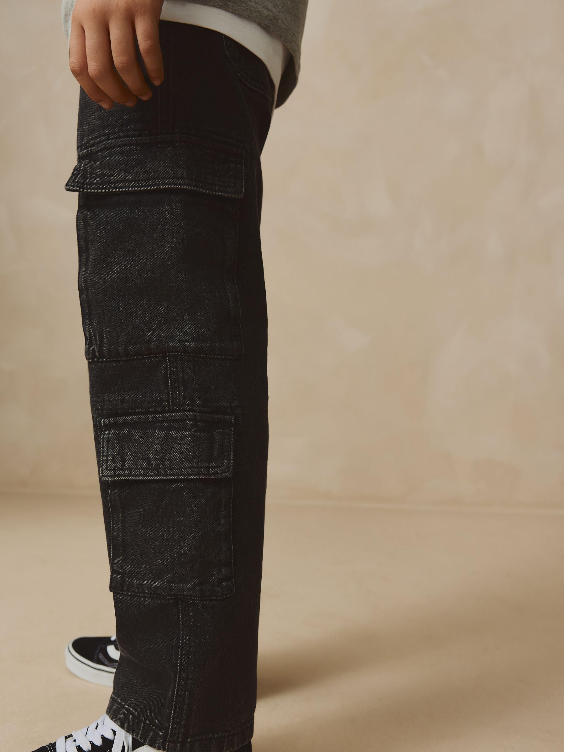 Next Cargo jeans bambino 100% cotone multitasche denim