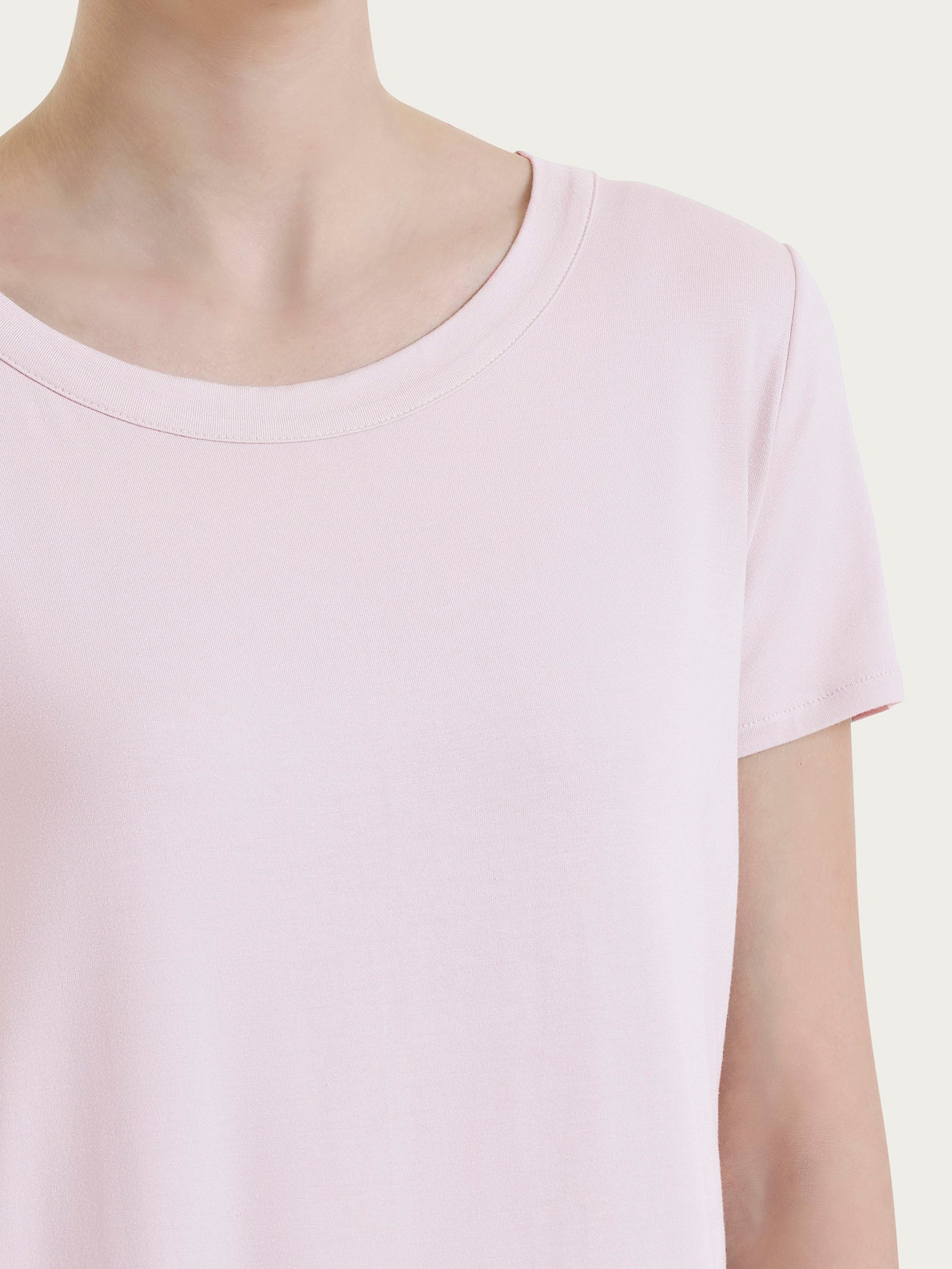 Ragno Viscosa Summer maglietta Pale Lilac girocollo soft