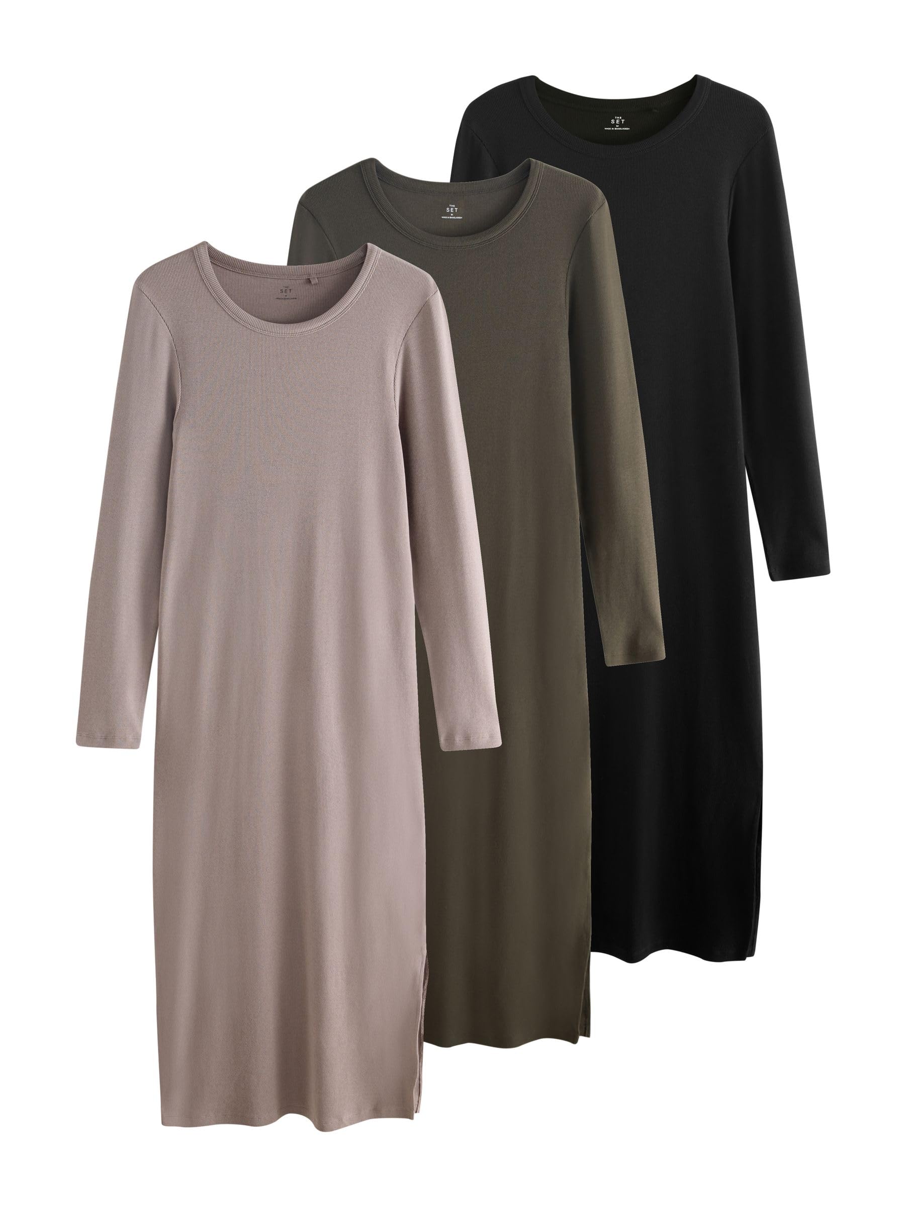 Next The Set Vestito Midi Costina Donna Confezione 3 Pezzi