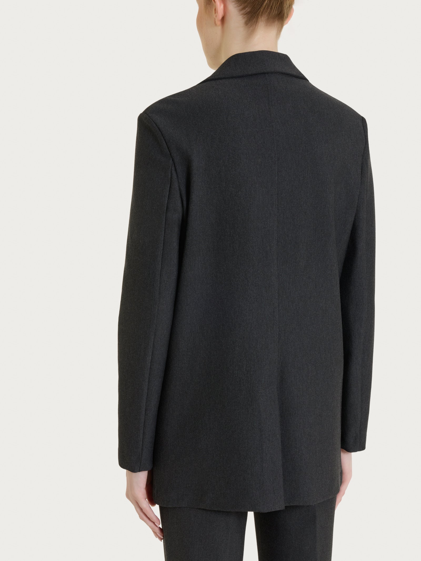 Ragno Compact Blazer Over Rever Lancia Oscuro Mel. Destrutturato
