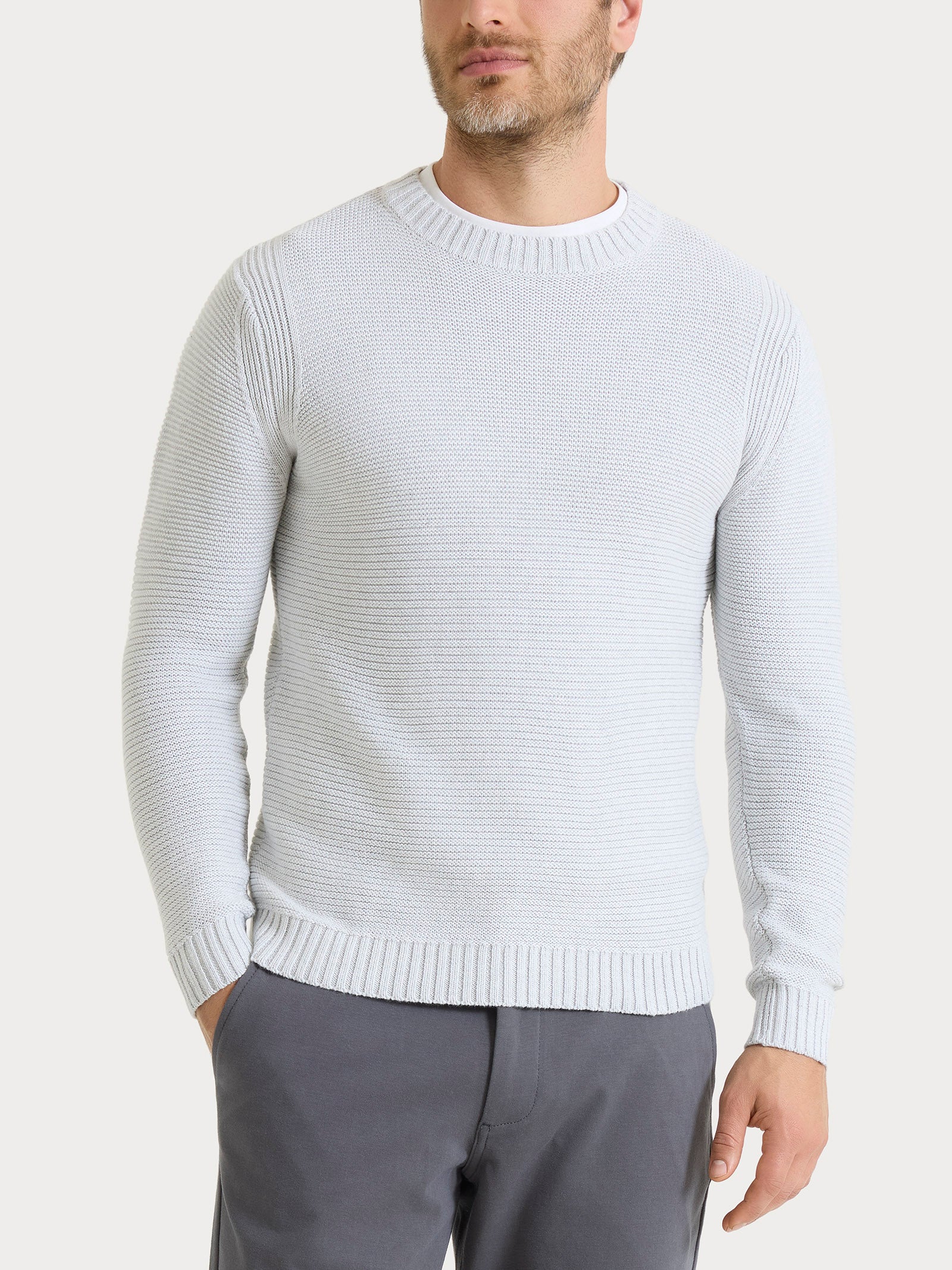 Ragno Winter Cotton Pull girocollo cotone Dawn Blue Mel.