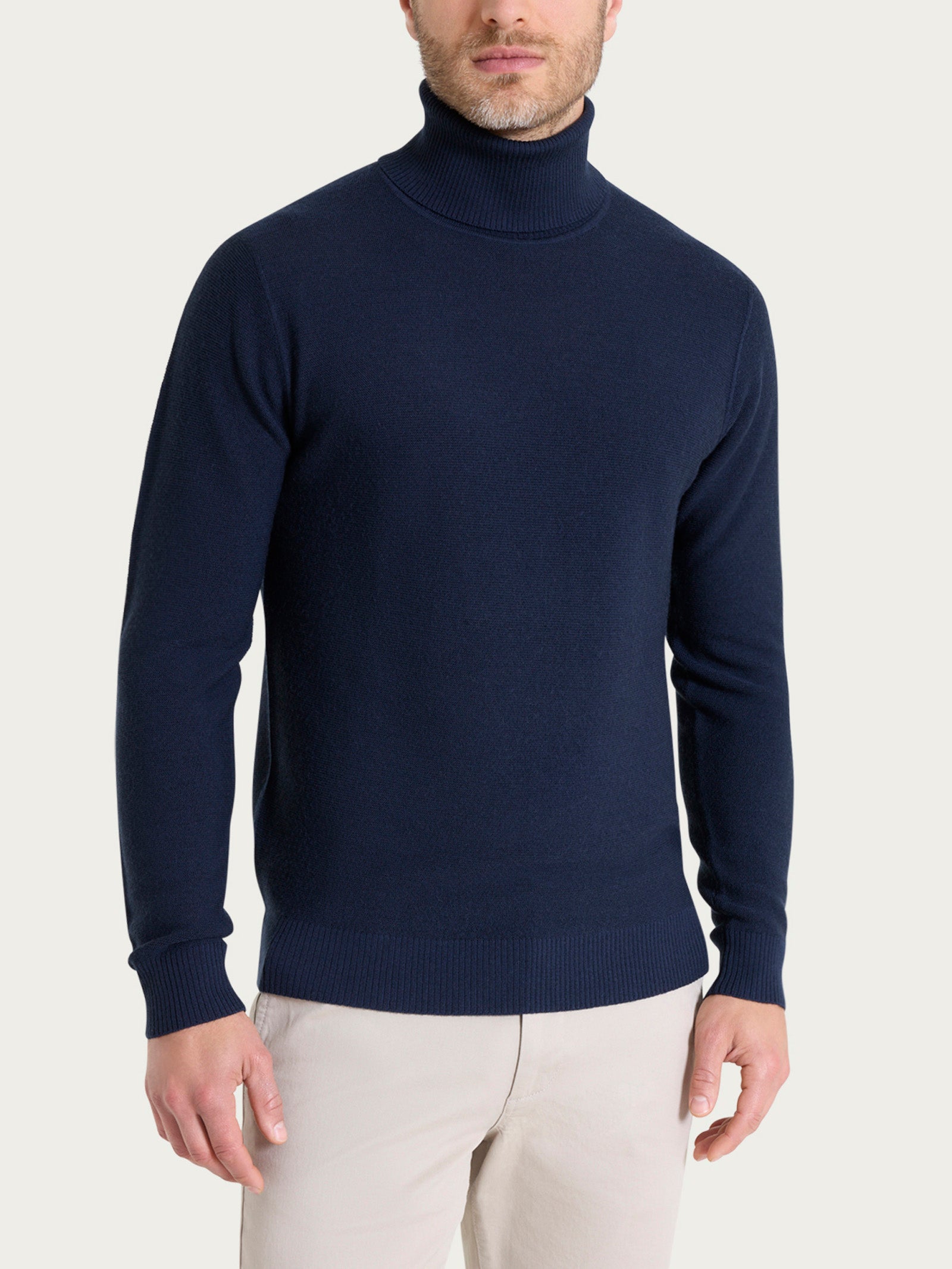 Ragno Merino Soft Dolcevita Punto Links dolcevita uomo blu Bleu lana