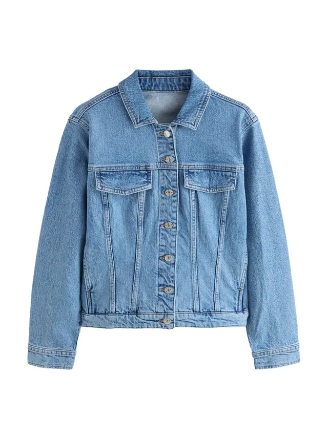 Next giacca denim donna 46 misto cotone comoda