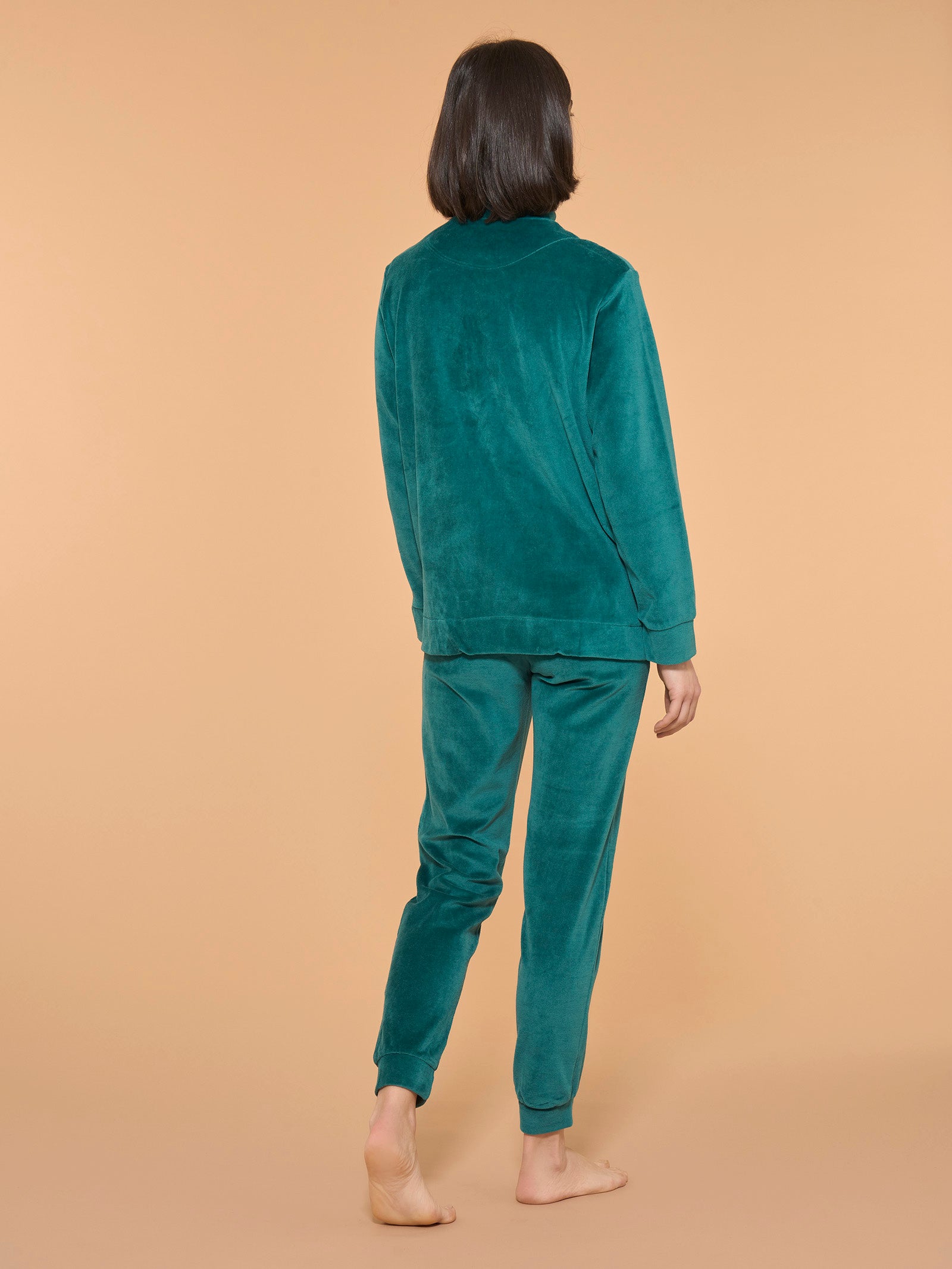 Ragno Tuta ciniglia misto cotone Trekking Green