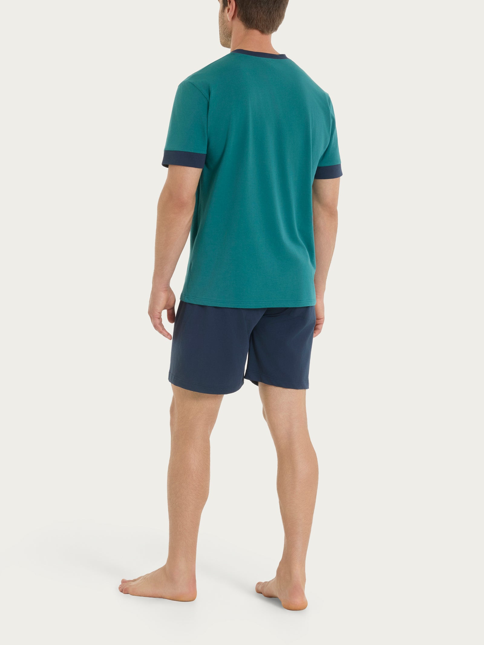 Ragno Jersey Cotone Pigiama Corto Scollo V Bayberry