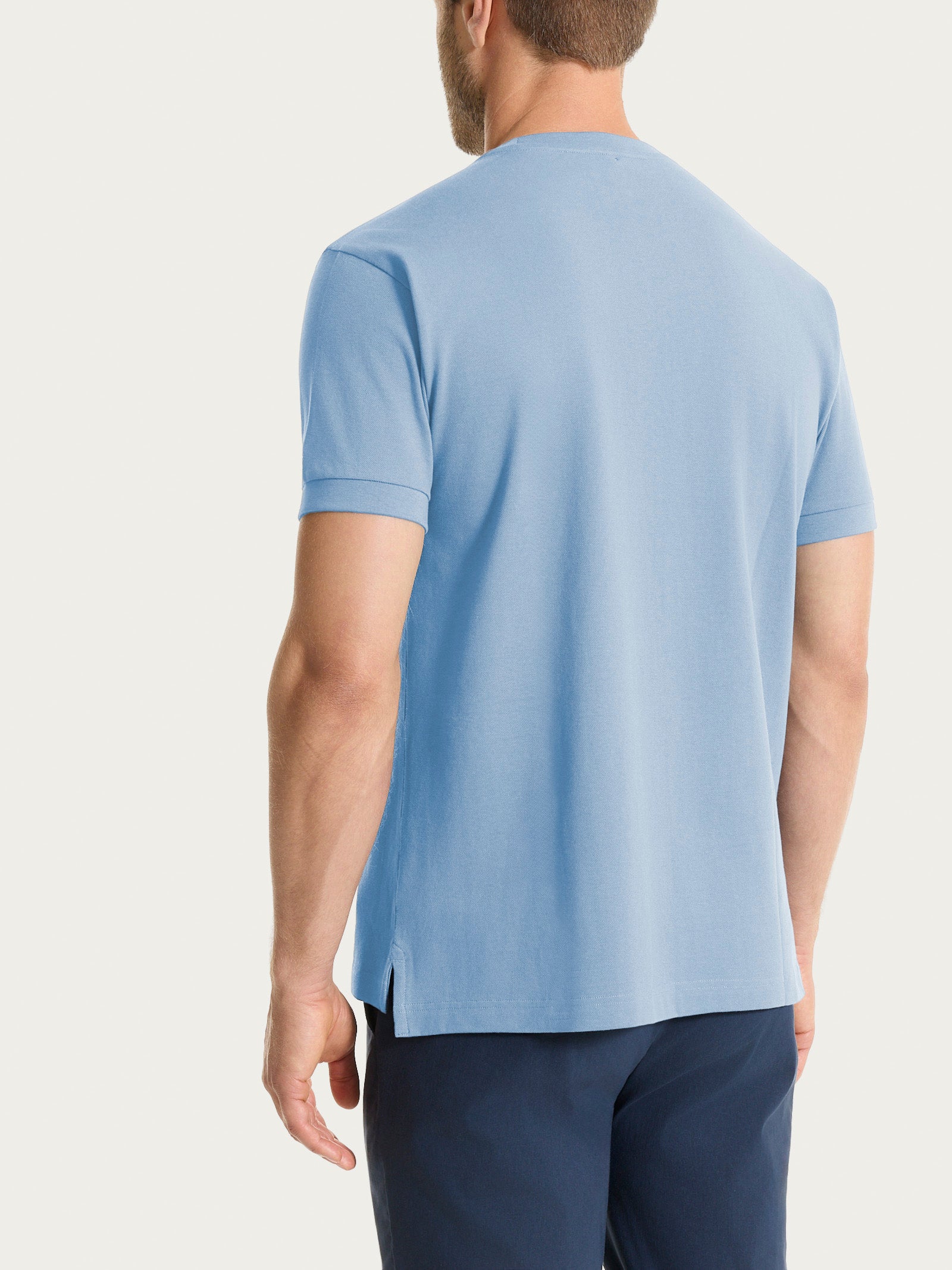Ragno Eco Cotton maglietta uomo dusty blue piquet